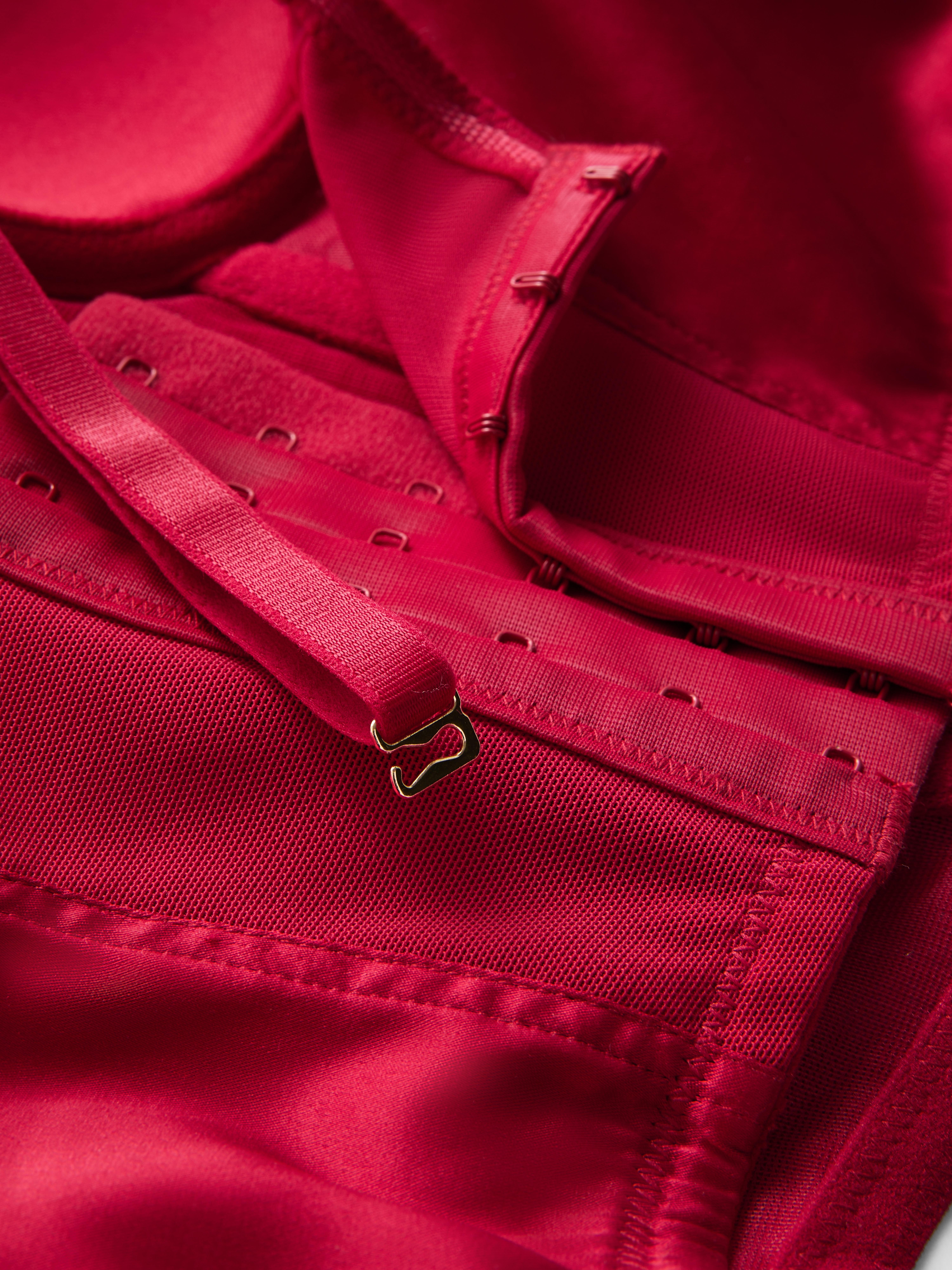 Soutien-gorge bustier en satin et dentelle