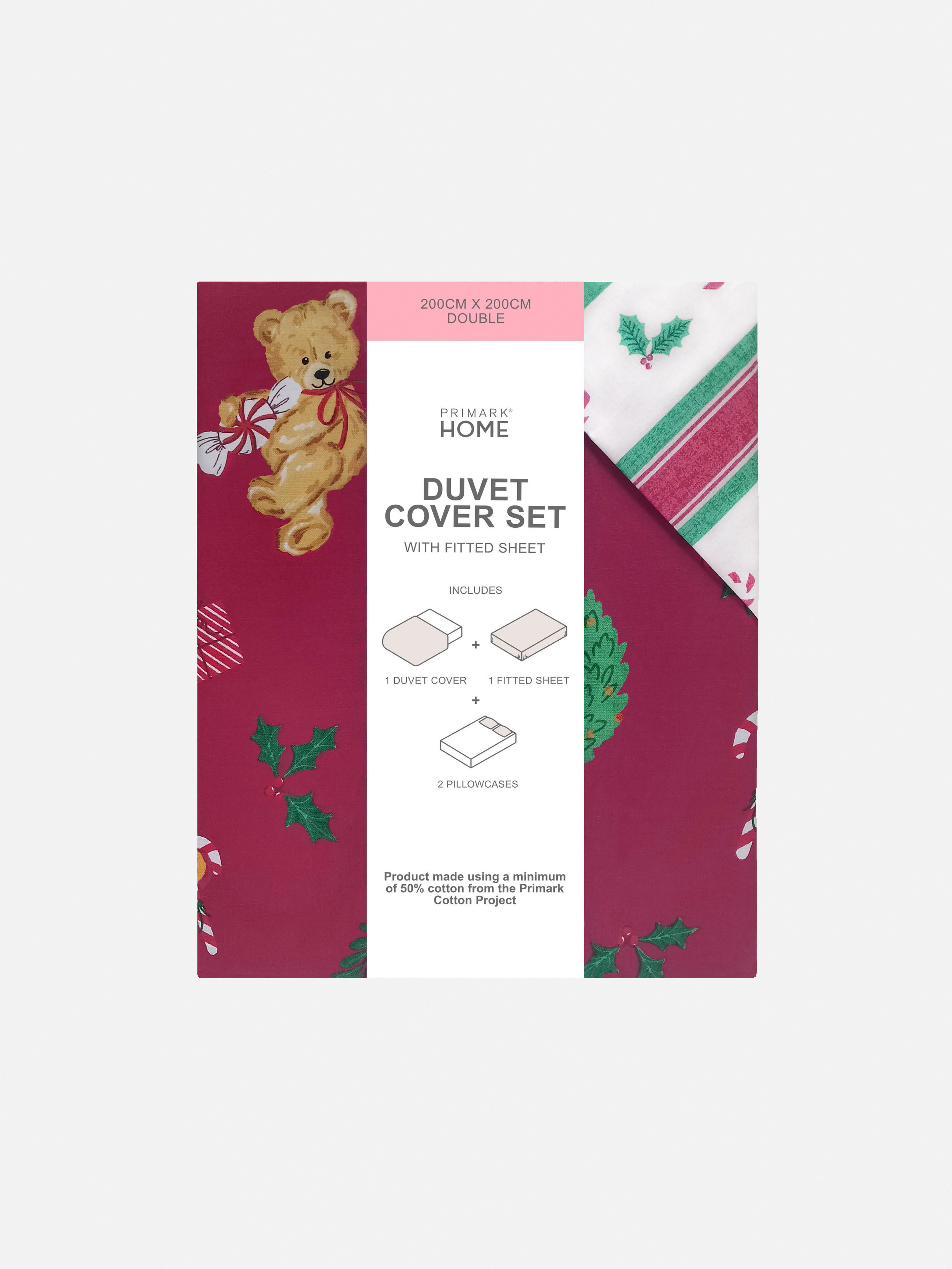Set de ropa cama doble reversible con ositos