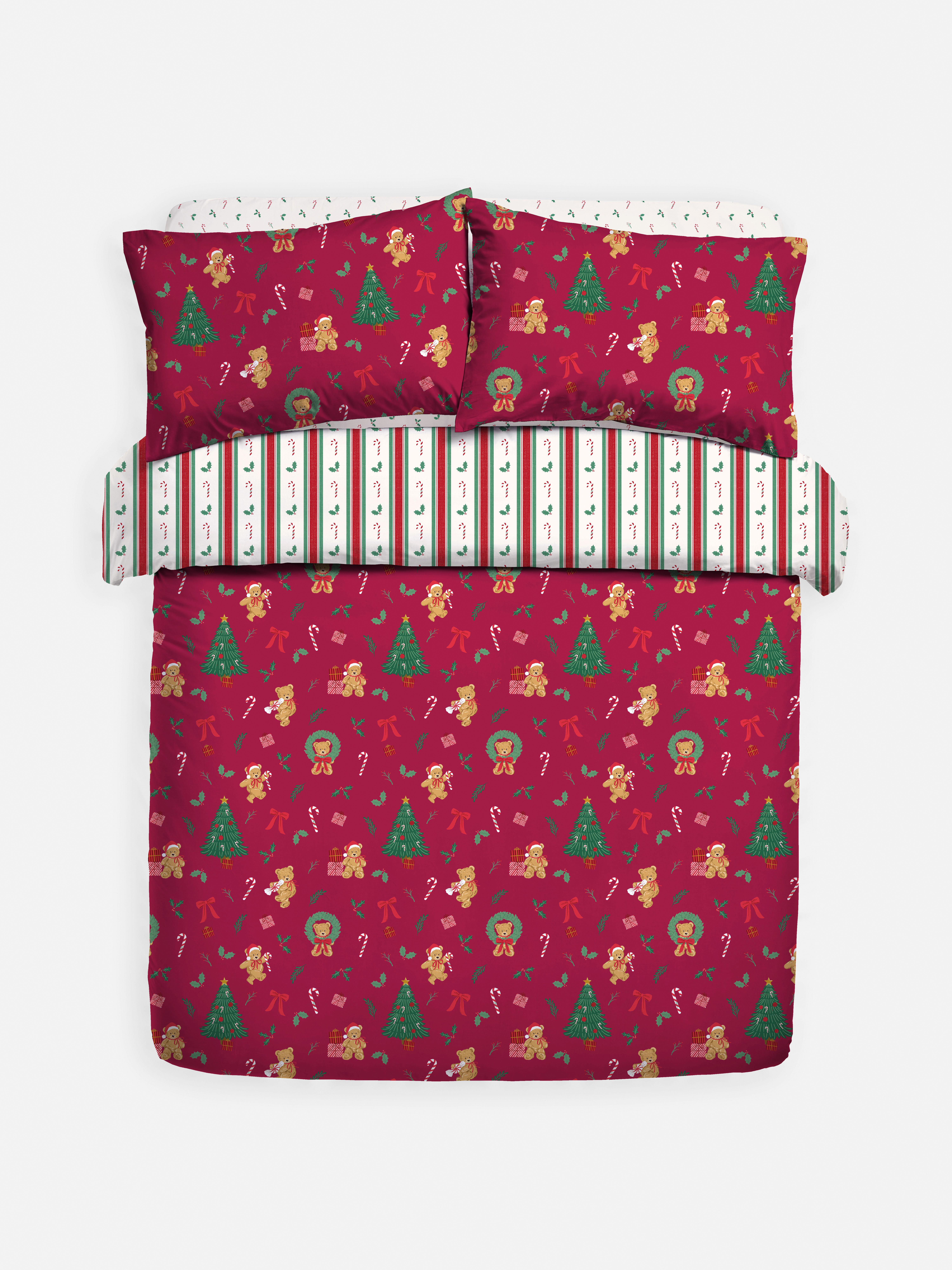 Conjunto cama tamanho Super King urso reversível