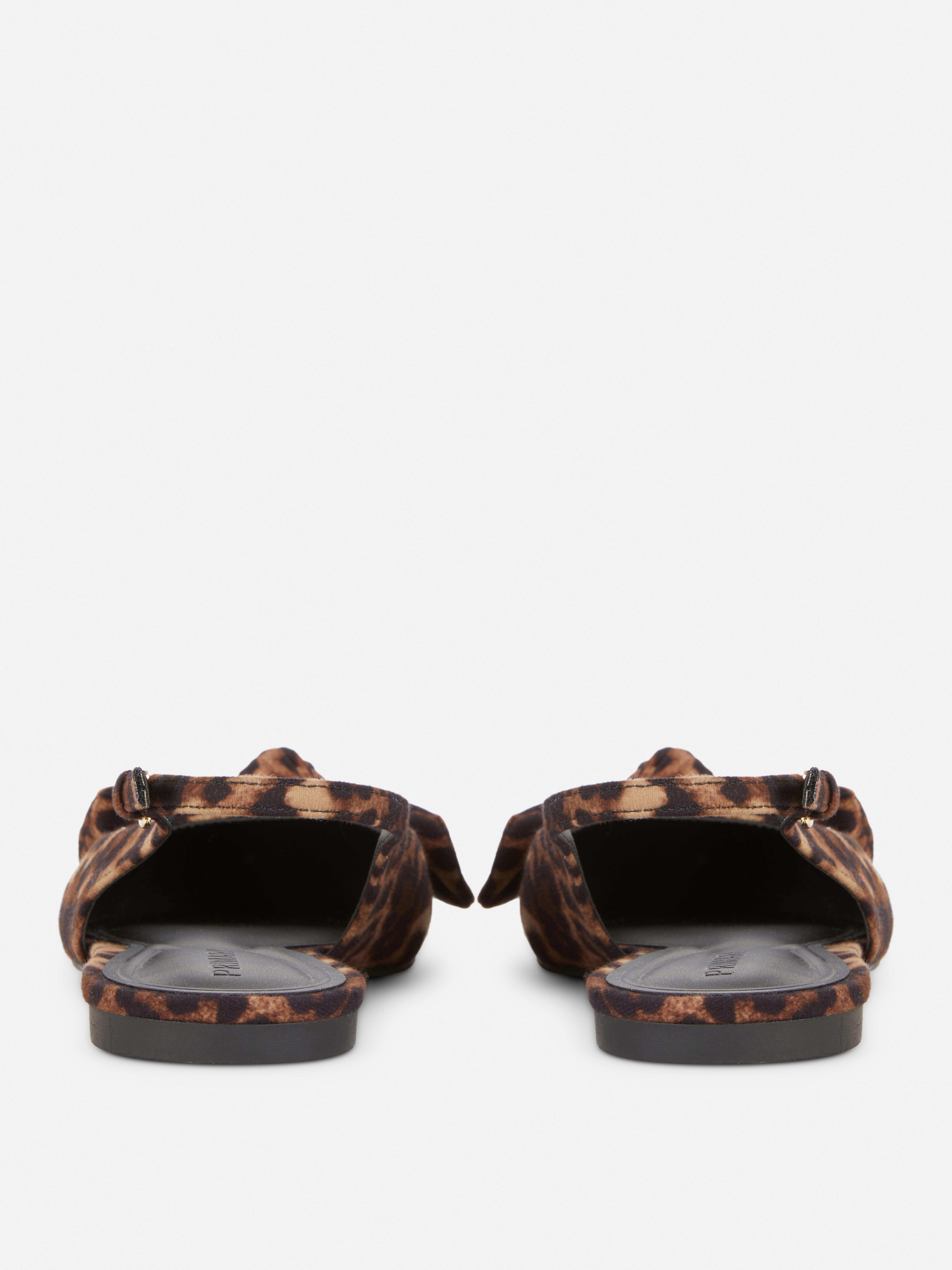 Leopard Print Slingback Flats