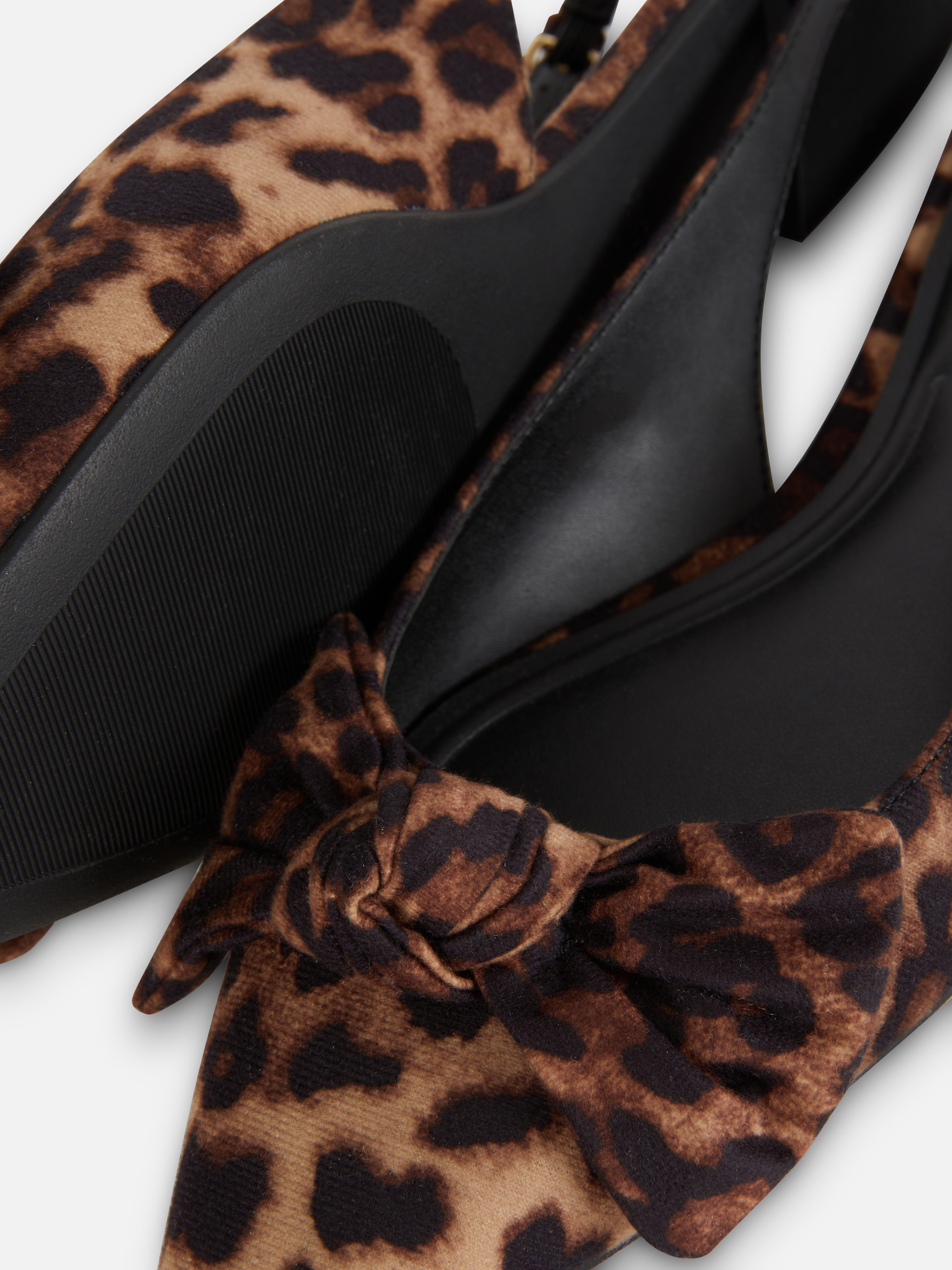 Leopard Print Slingback Flats