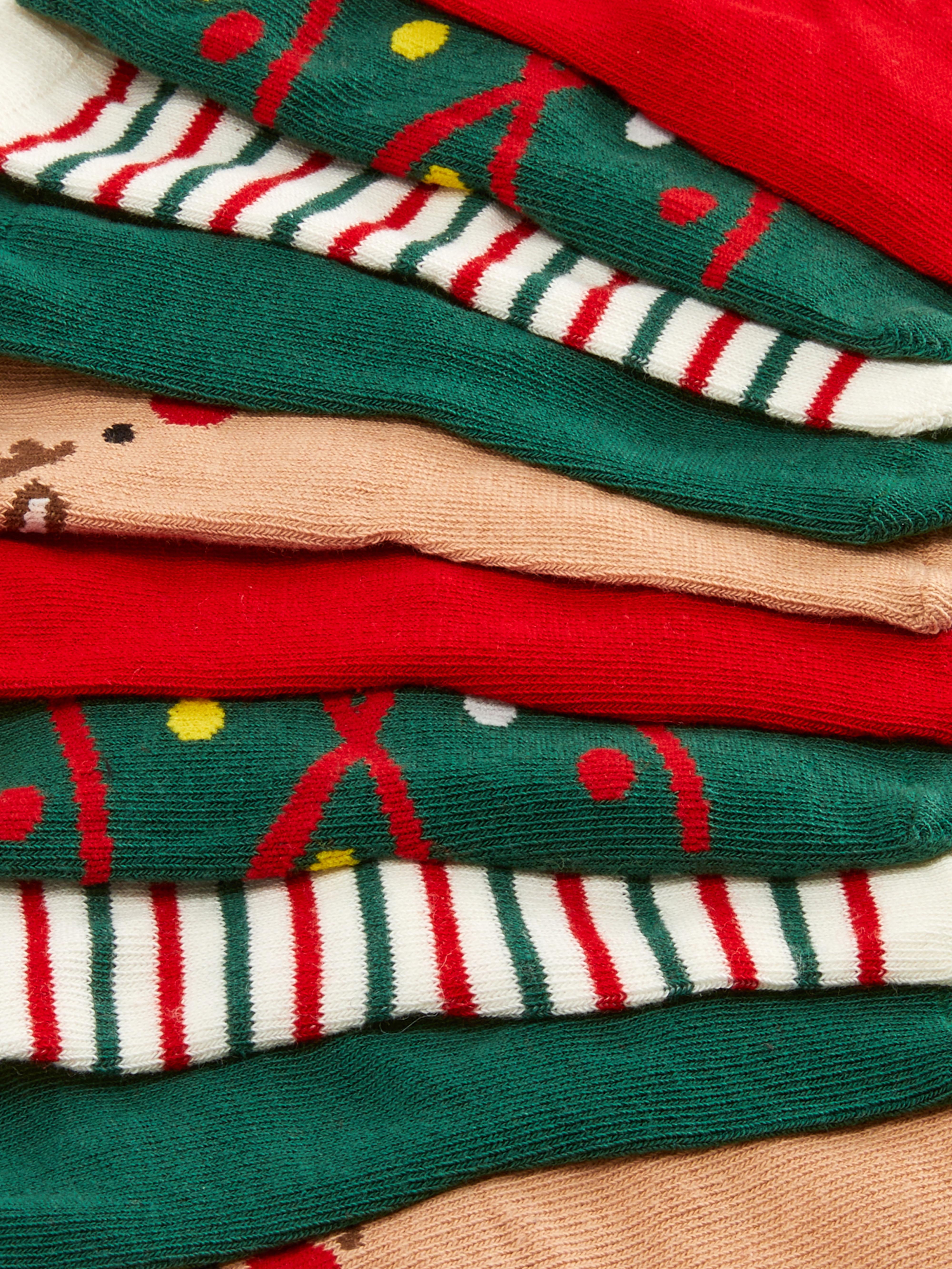 Weihnachtliche Socken, 5er-Pack