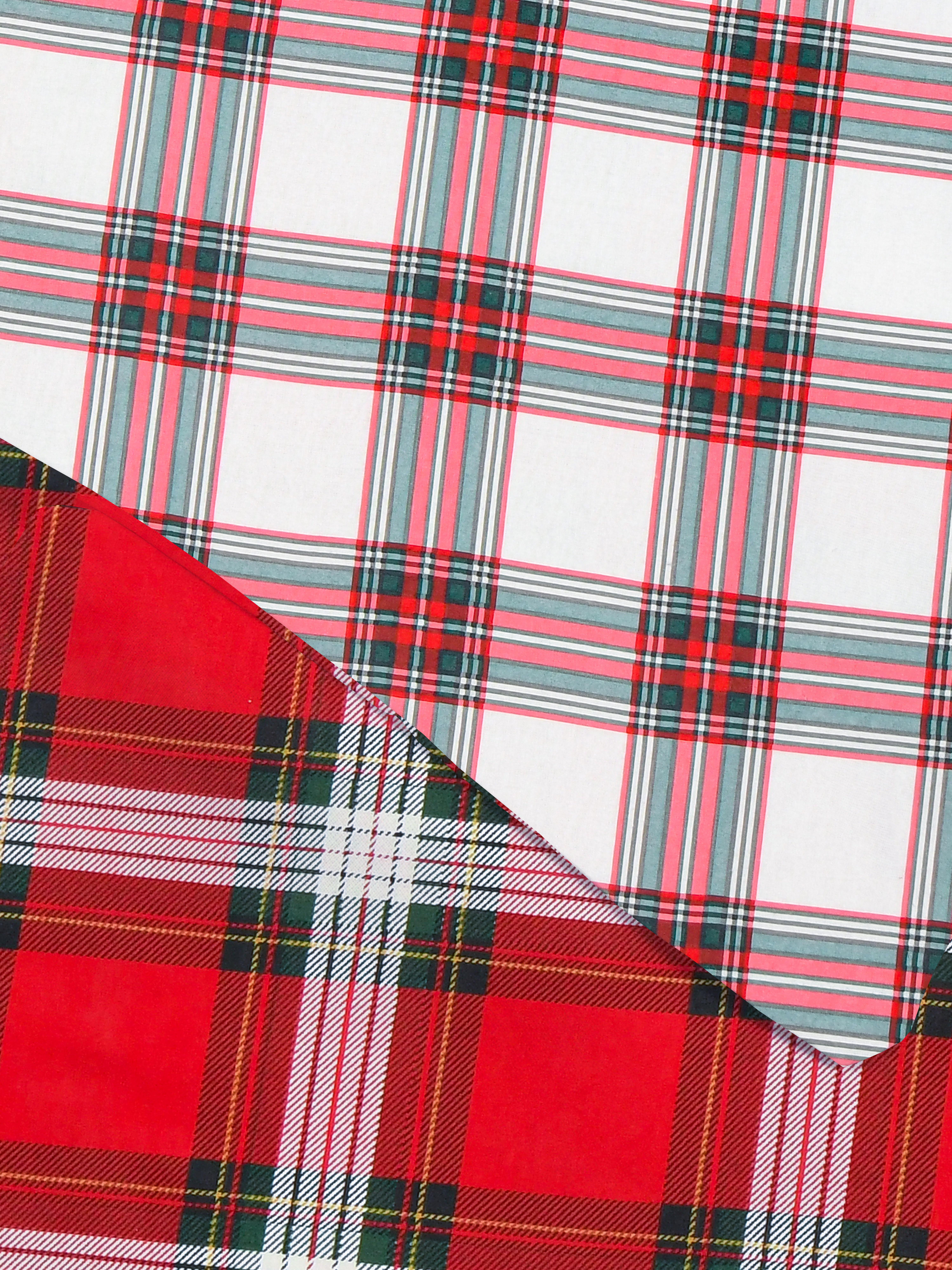 Reversible Tartan Super King Duvet Cover Set