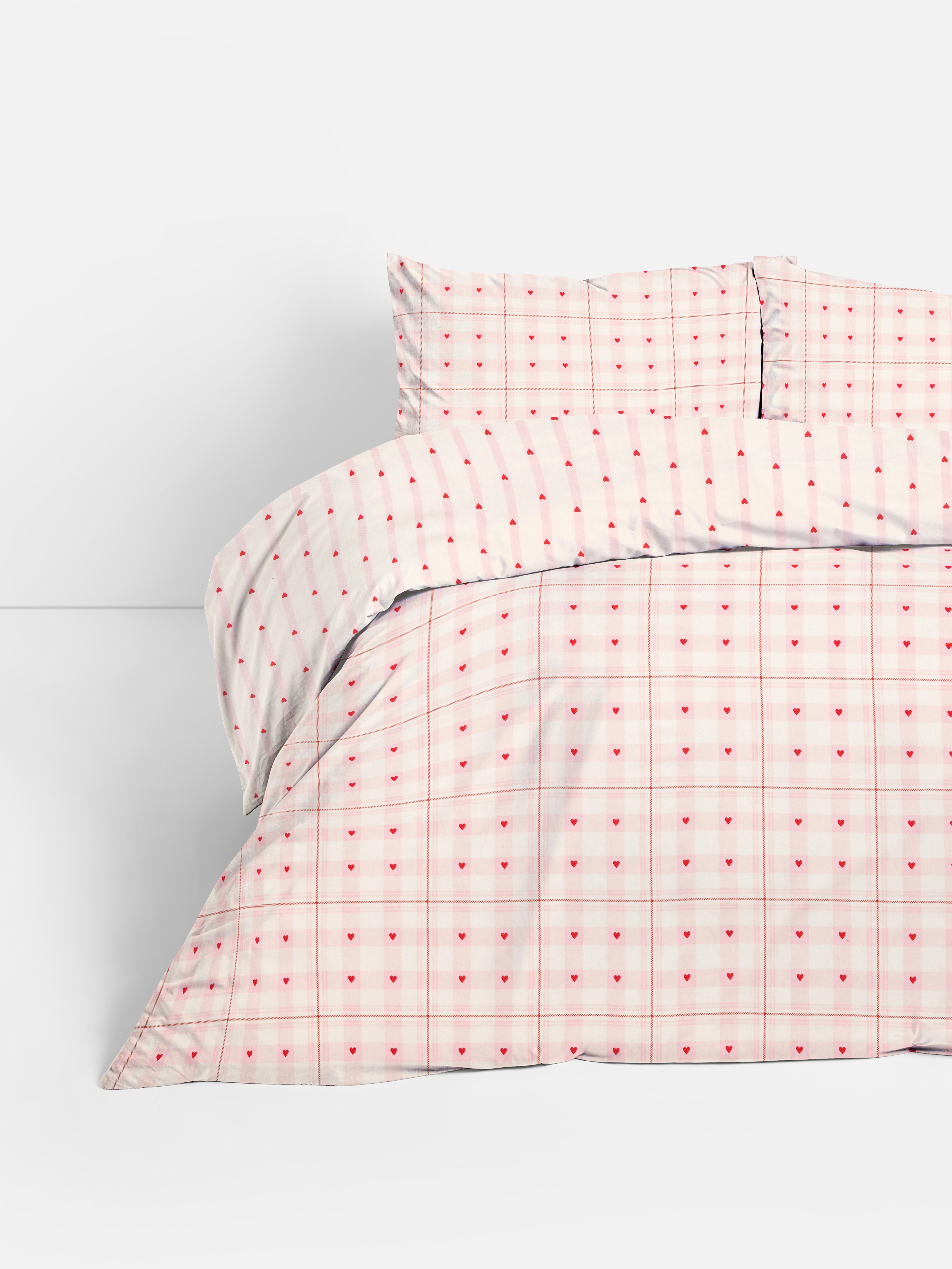 Tartan Heart King Duvet Cover Set