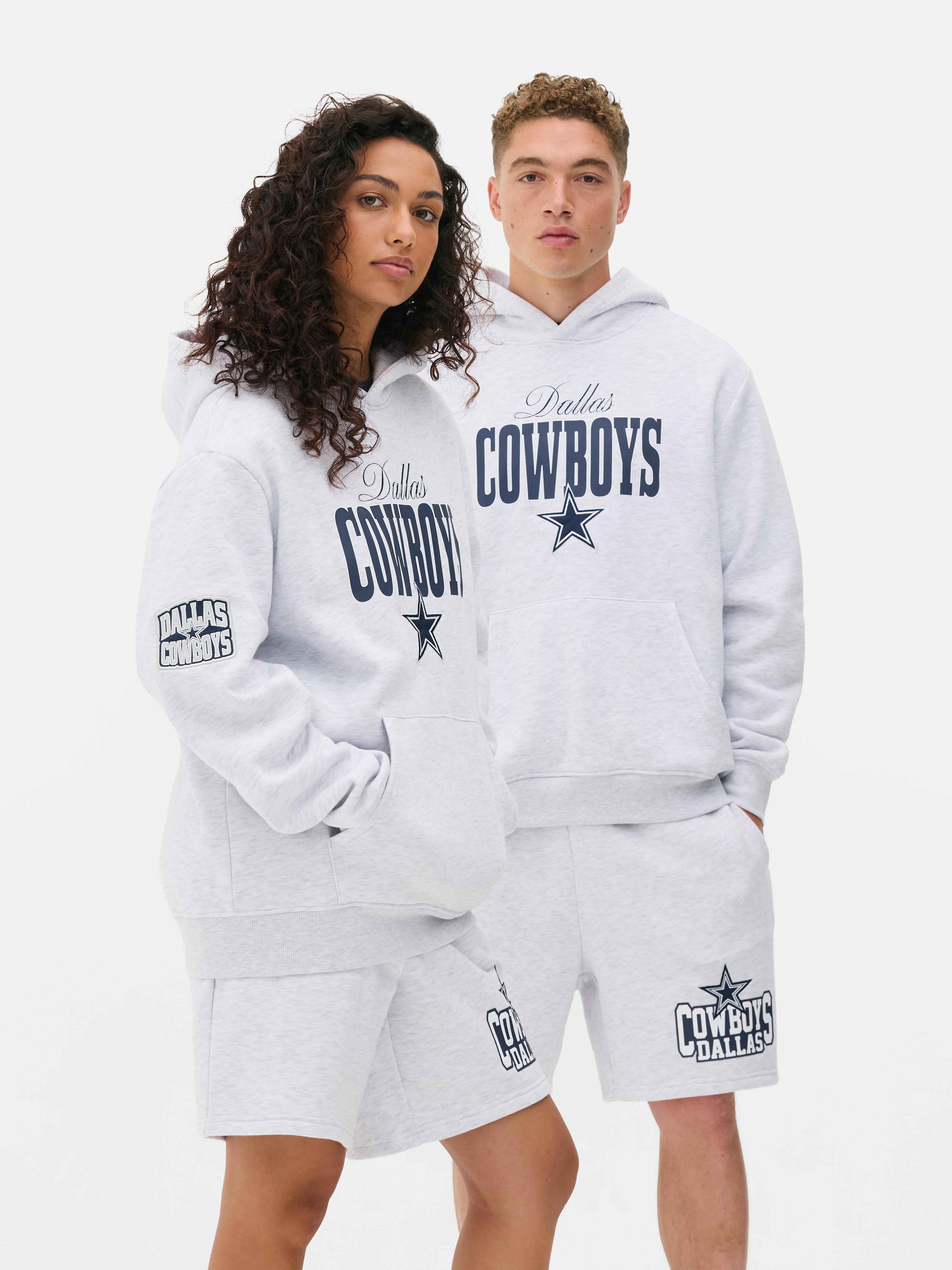 Women's Gray Heather NFL Dallas Cowboys Printed Hoodie Primark
