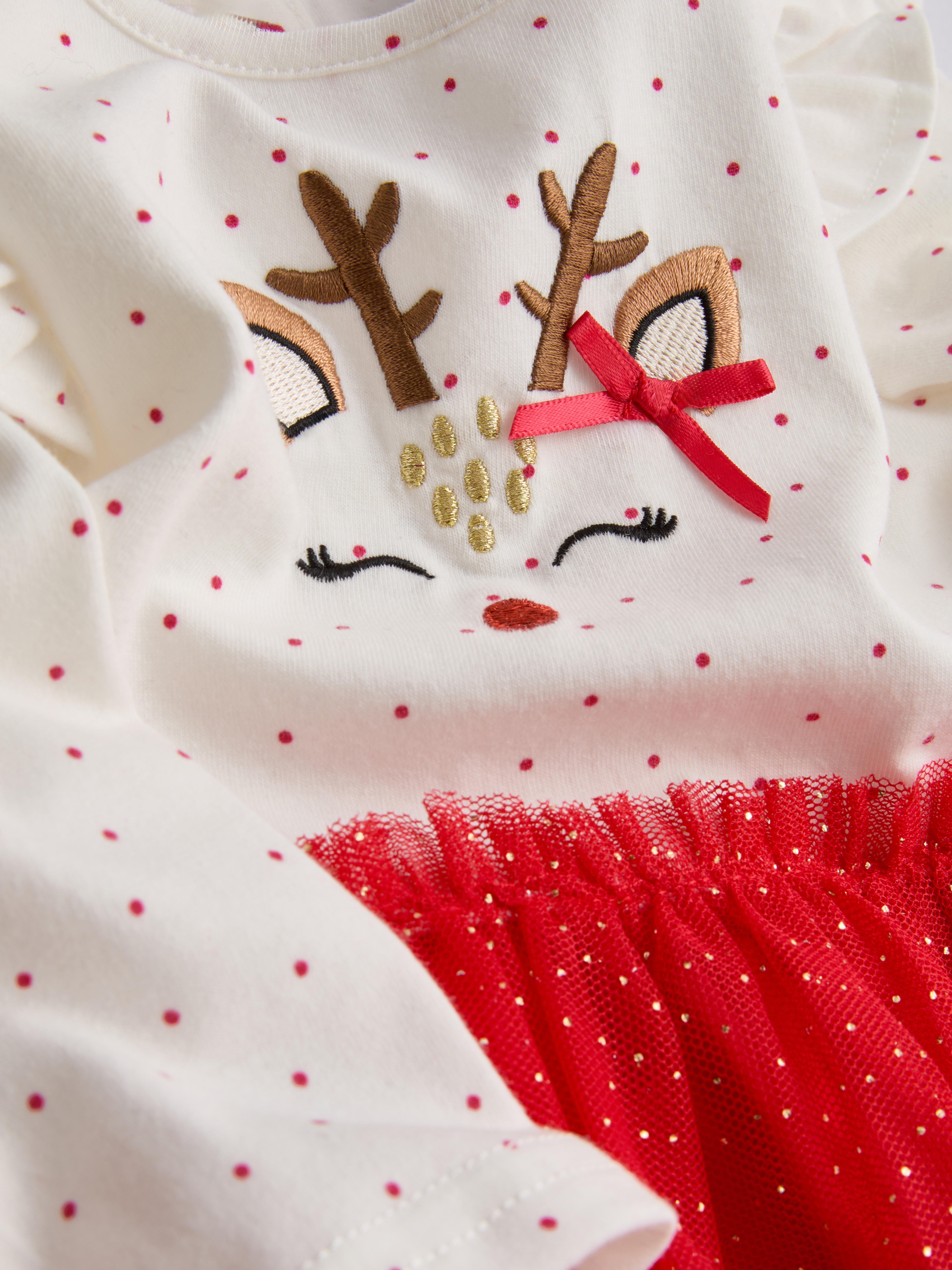 0-36mths | Christmas Reindeer Tutu Dress