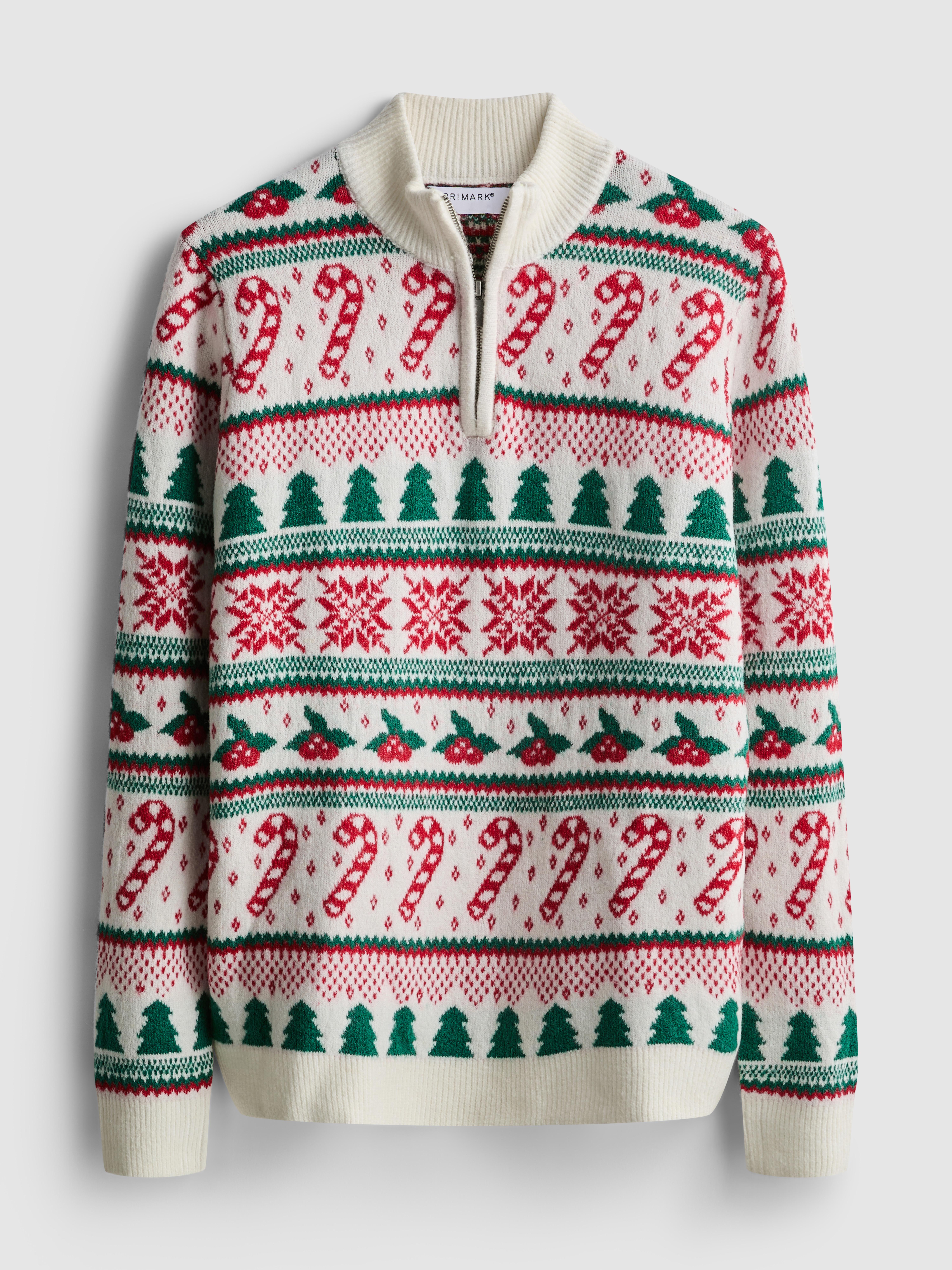 Men's Candy Cane Fair Isle Family Christmas Jumper