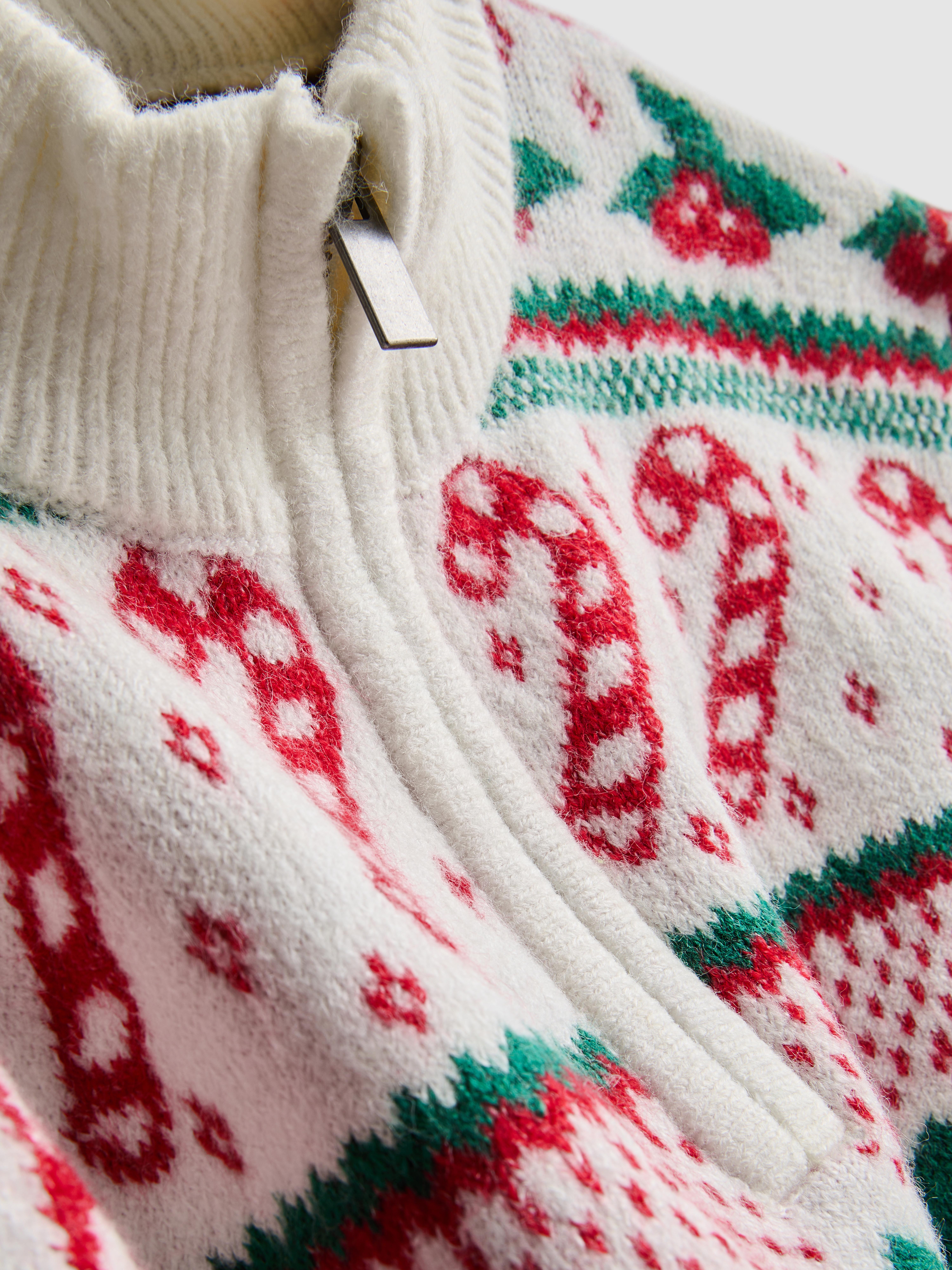 Men's Candy Cane Fair Isle Family Christmas Jumper