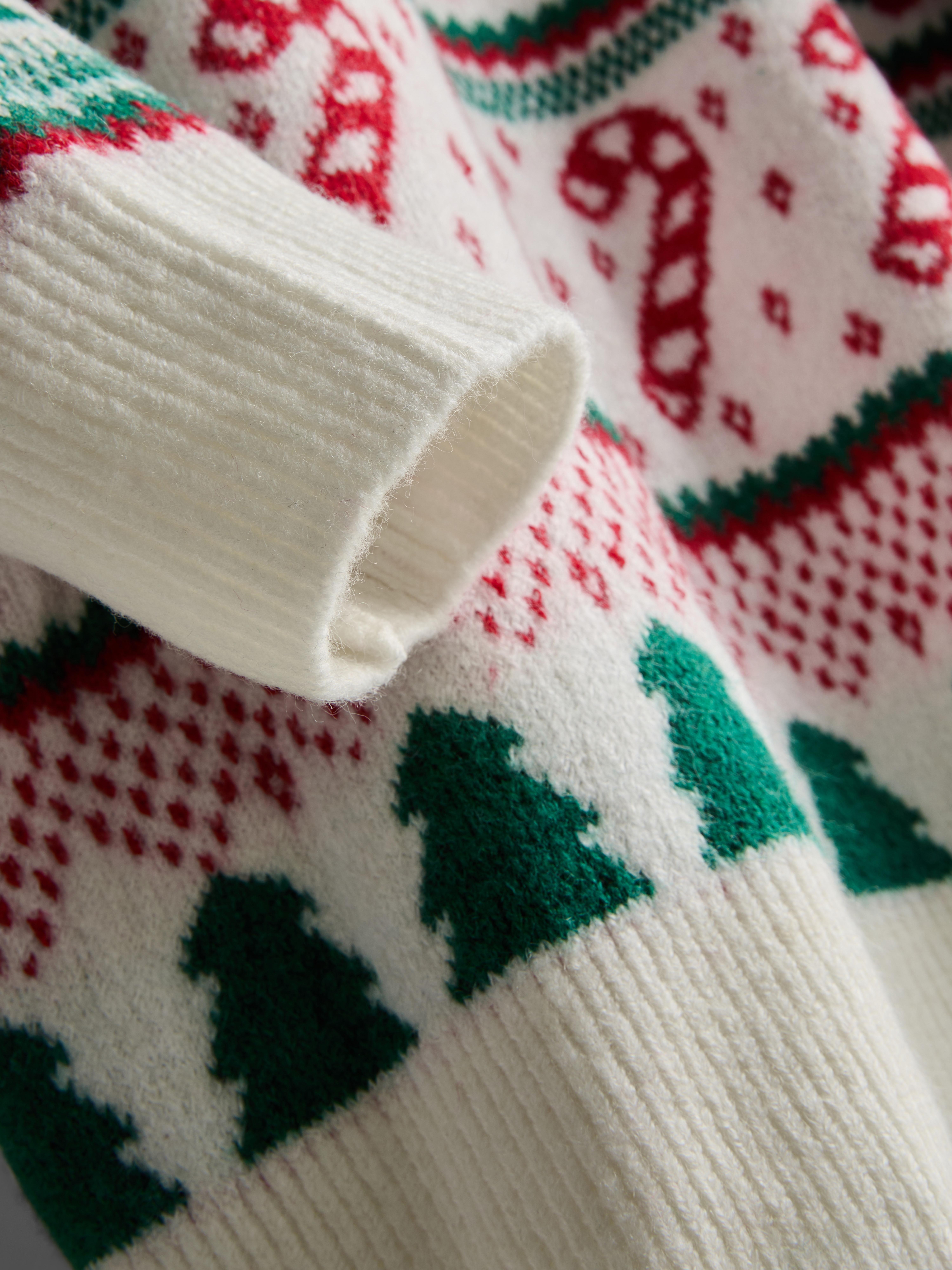 Men's Candy Cane Fair Isle Family Christmas Jumper