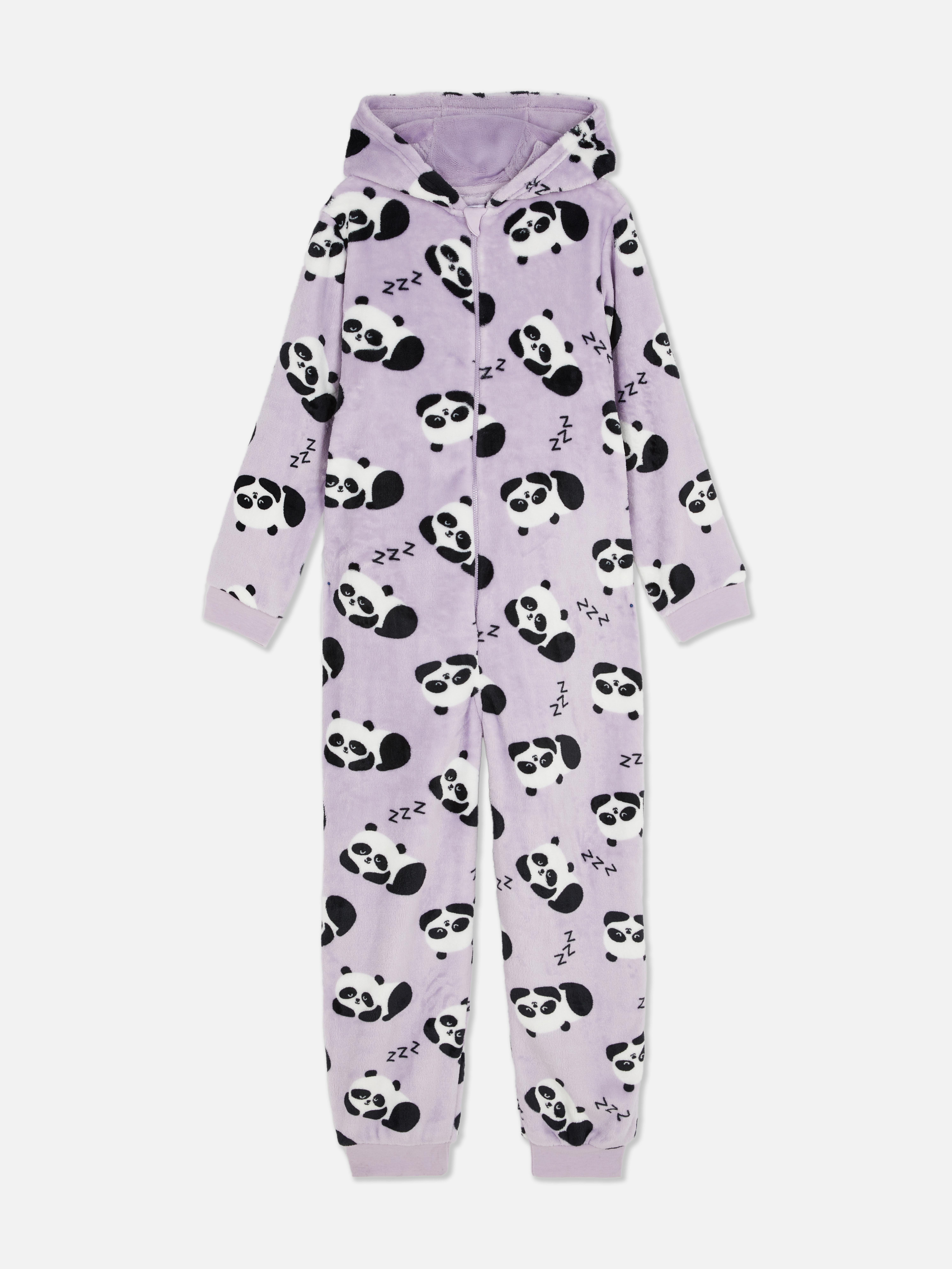 Girls Purple 1.5-13yrs | Panda Graphic Onesie