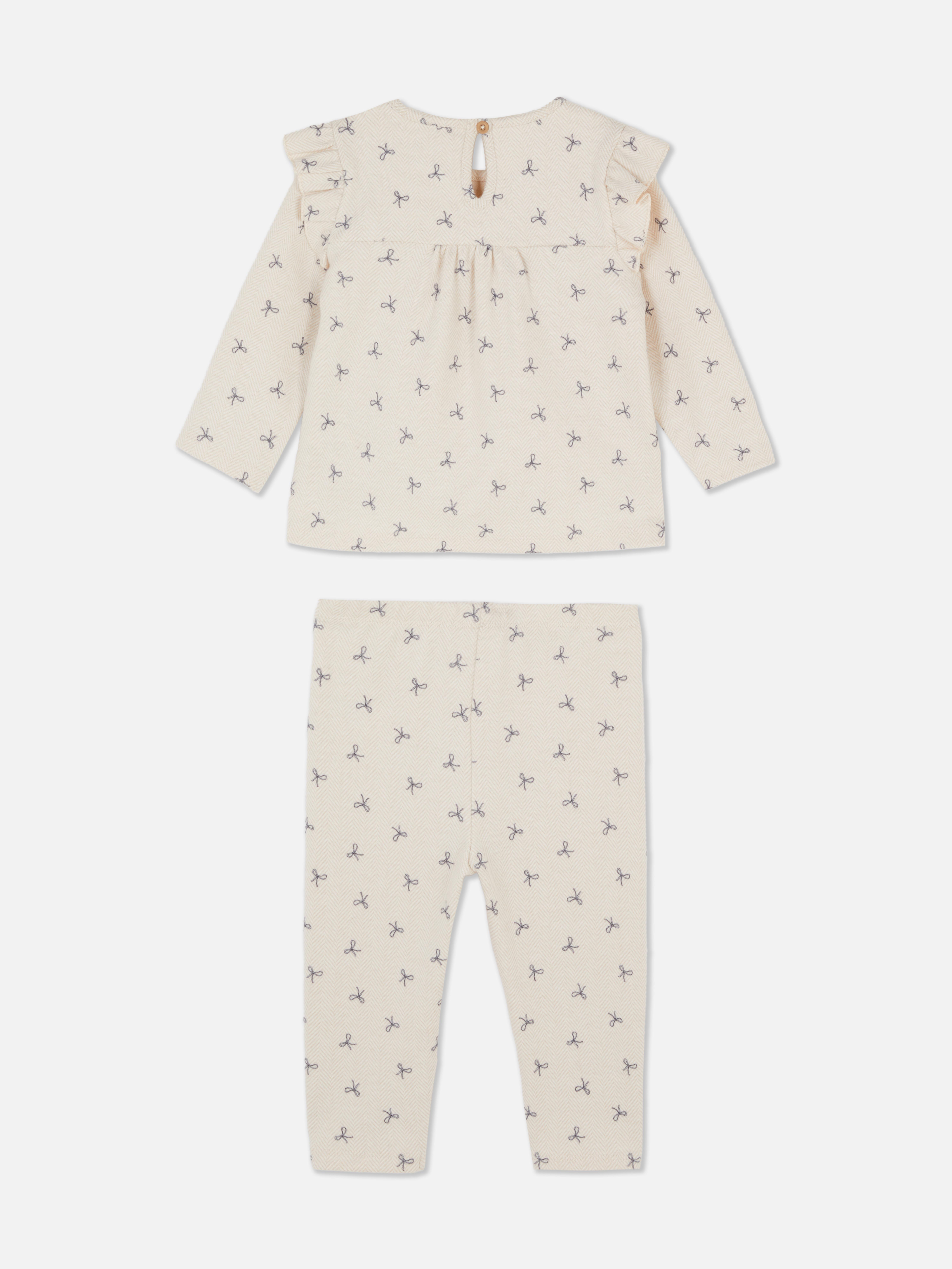 0-36mths | Bow Blouse and Leggings Set