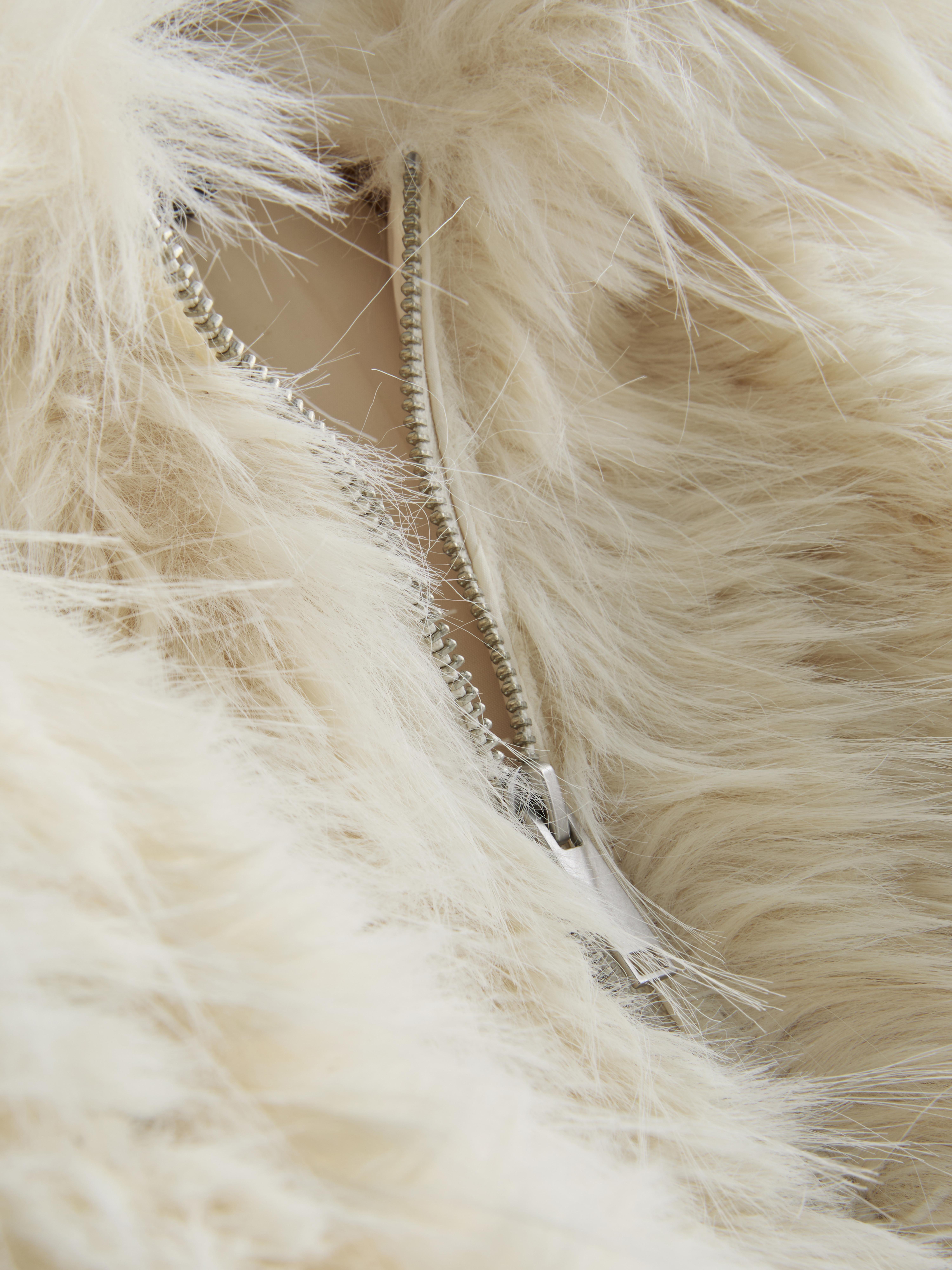 Embellished Faux Fur Jacket