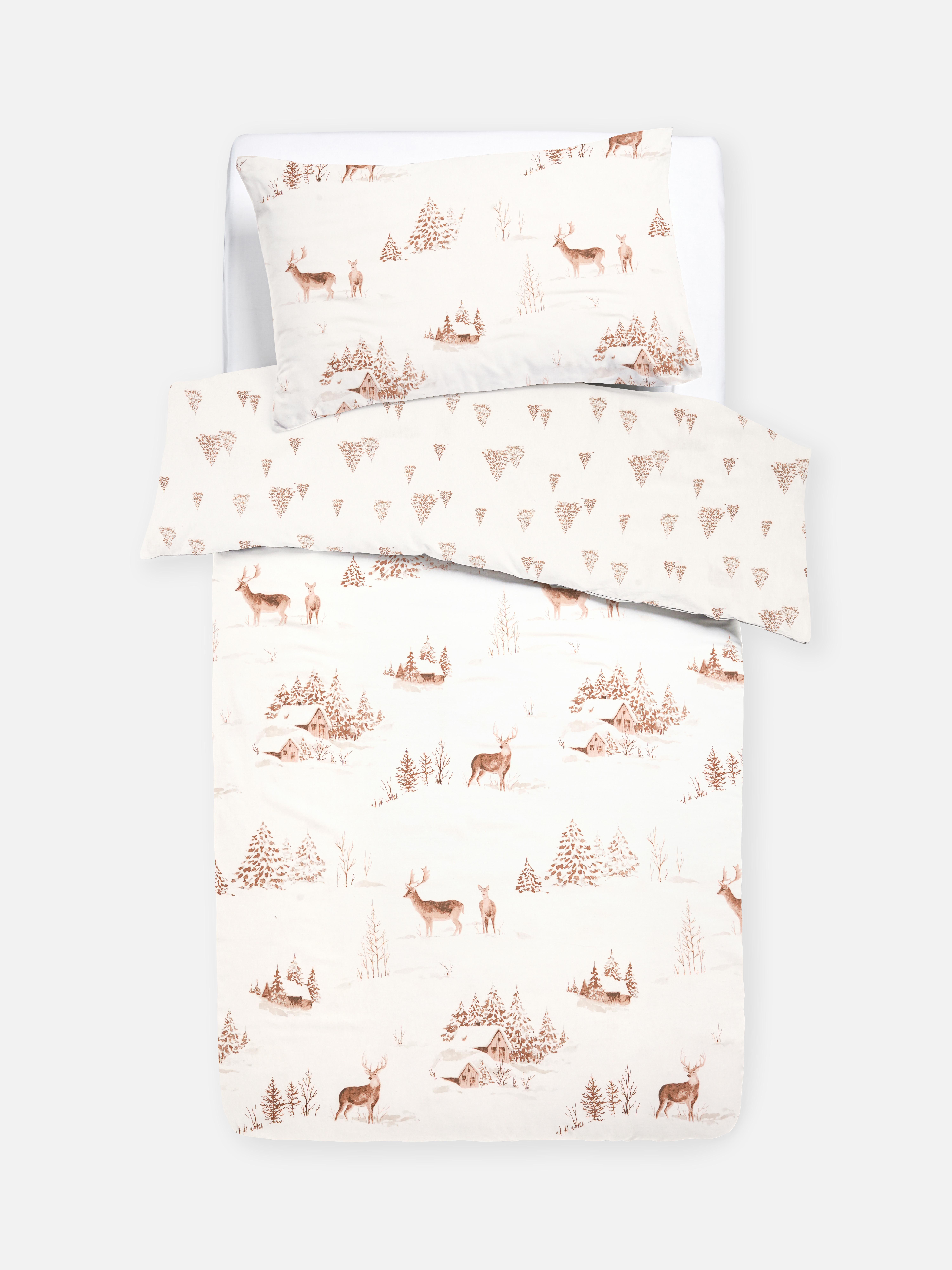 Set de funda nórdica individual con diseño navideño