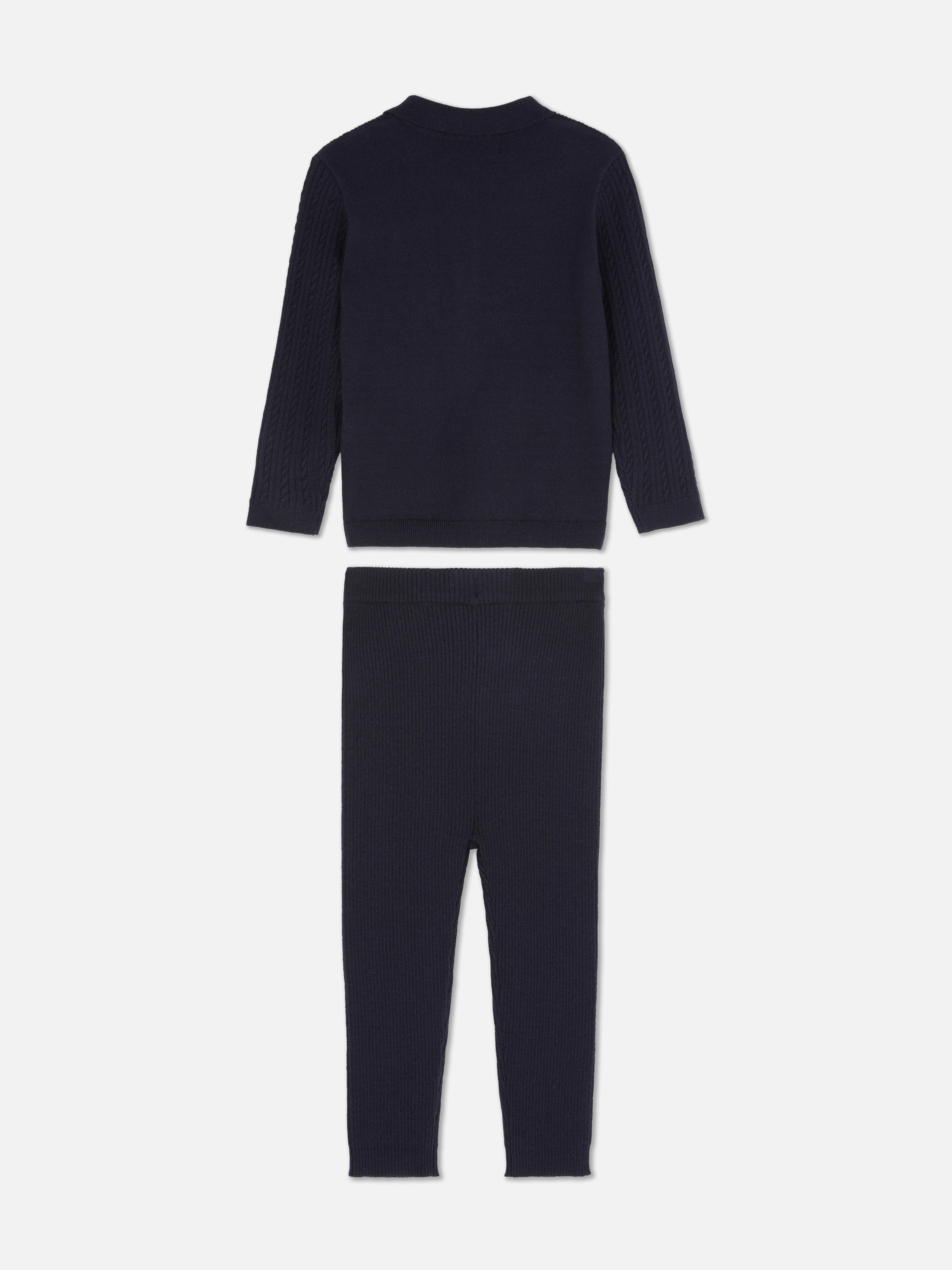 0-36 mois | Ensemble pull en maille torsadée et legging
