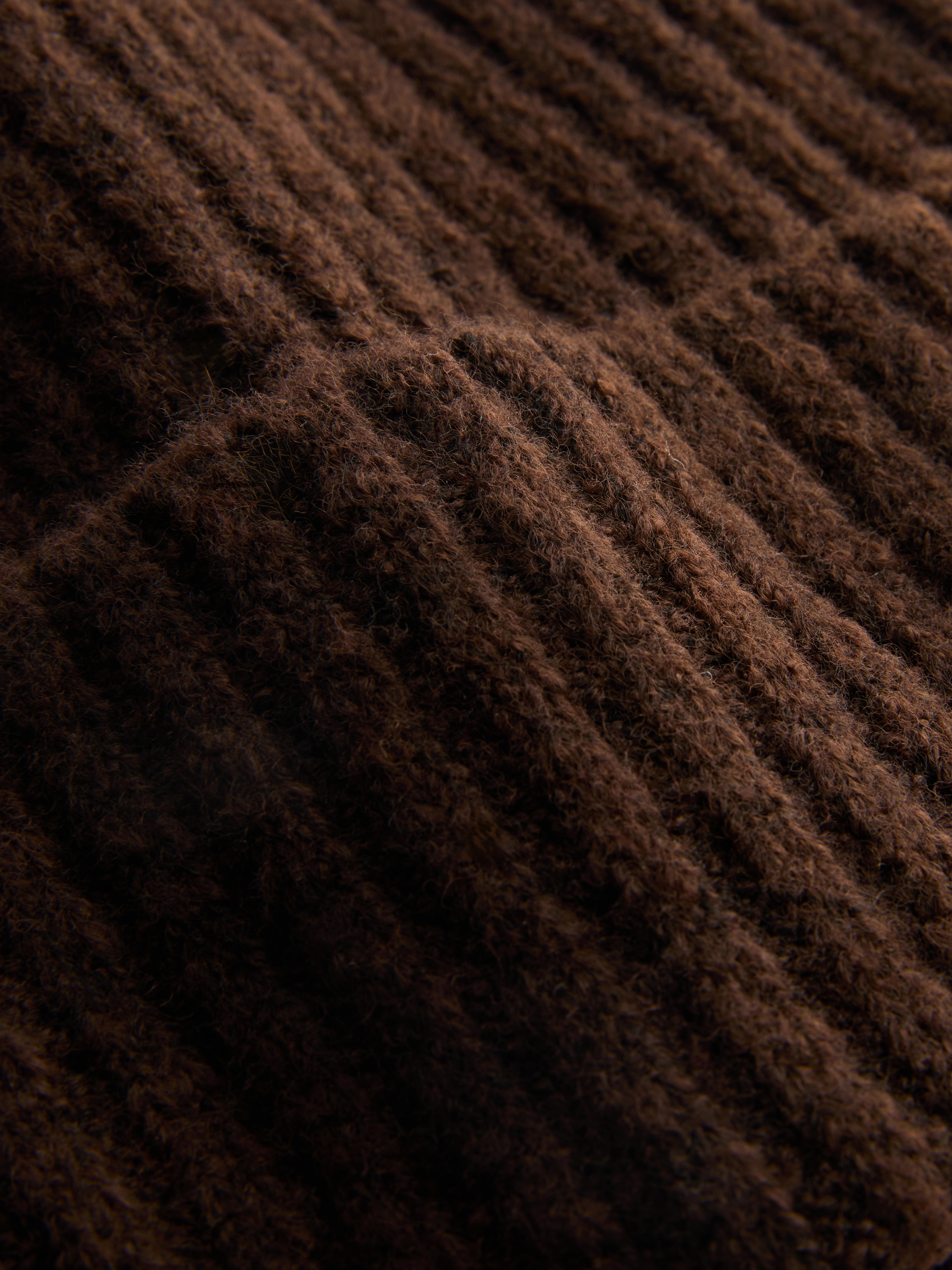 Gorro de punto acanalado