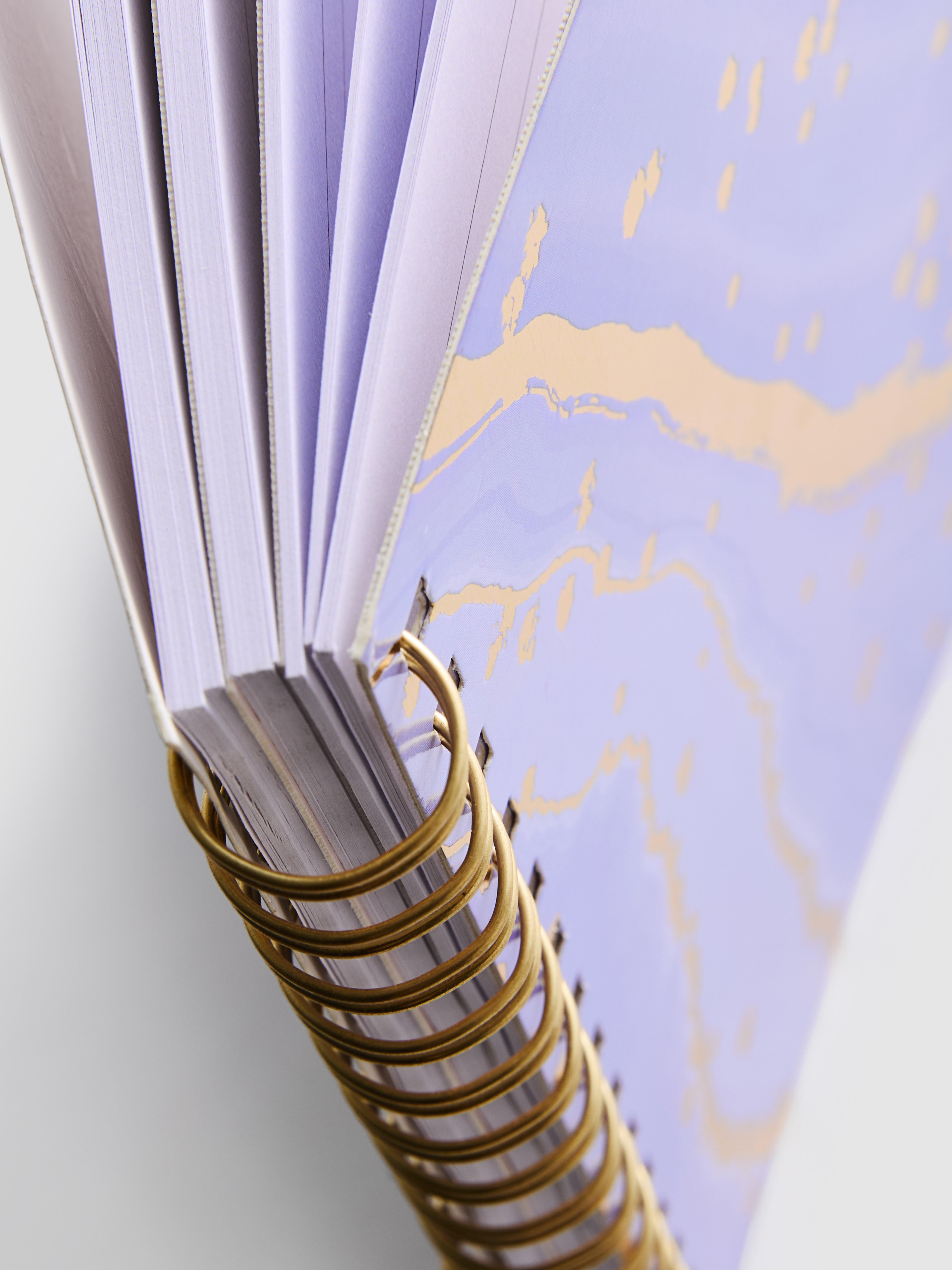 A5 Marble Print Tab Notebook
