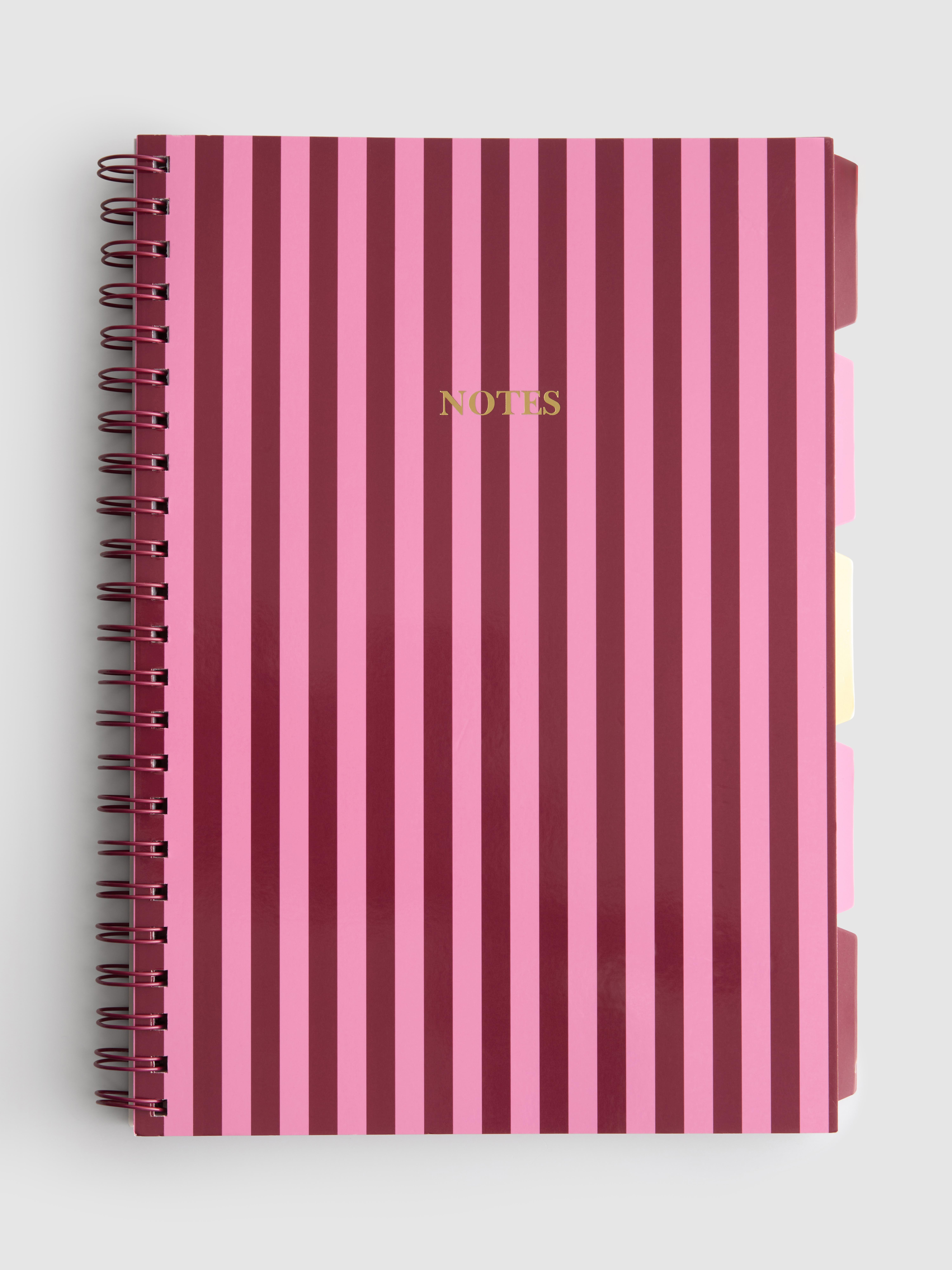 A4 Striped Tab Notebook