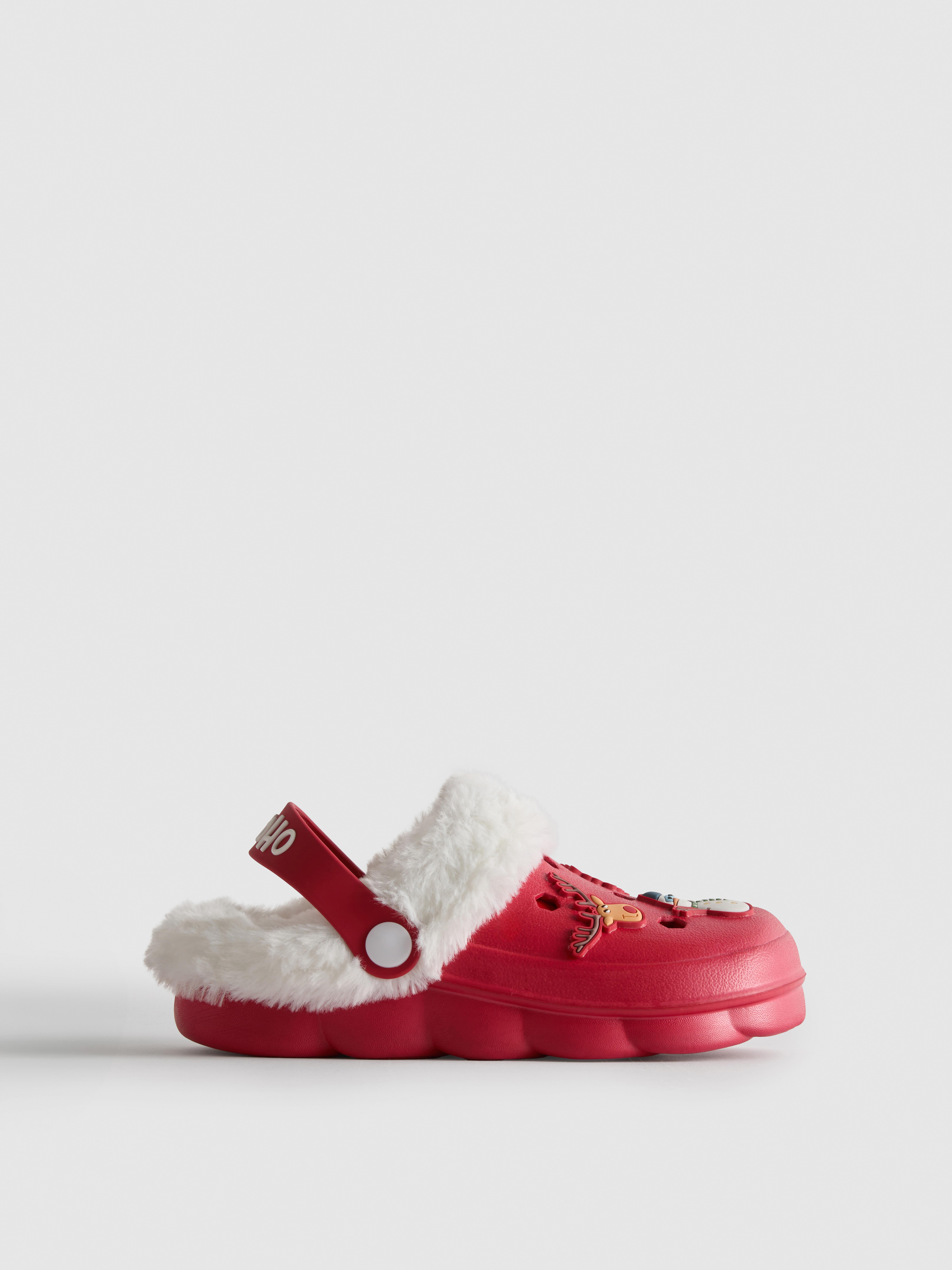 Faux Fur Lined Christmas Clog Slippers