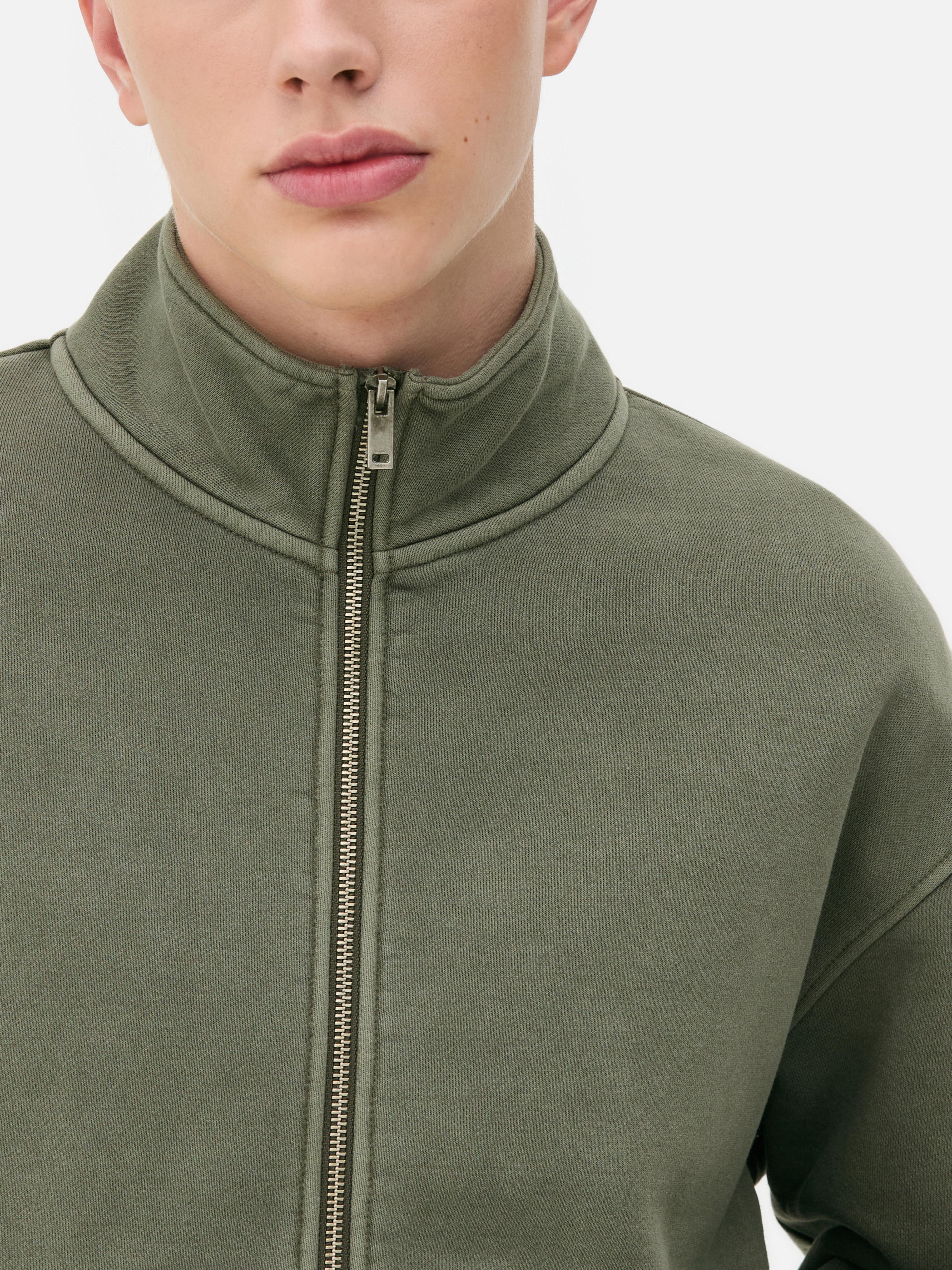 Sweatshirt mit Trichterkragen und Reißverschluss