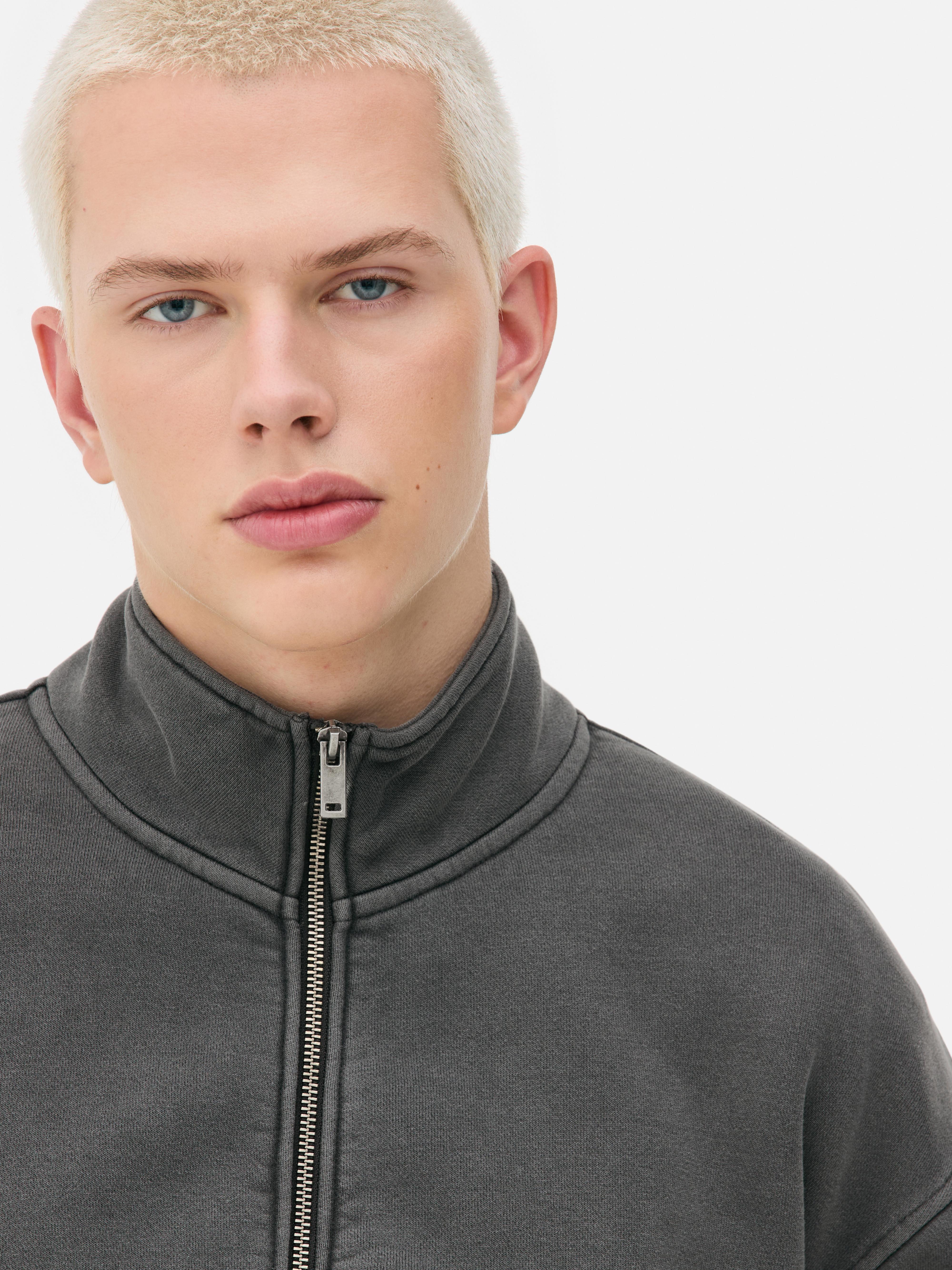 Sweatshirt mit Trichterkragen und Reißverschluss