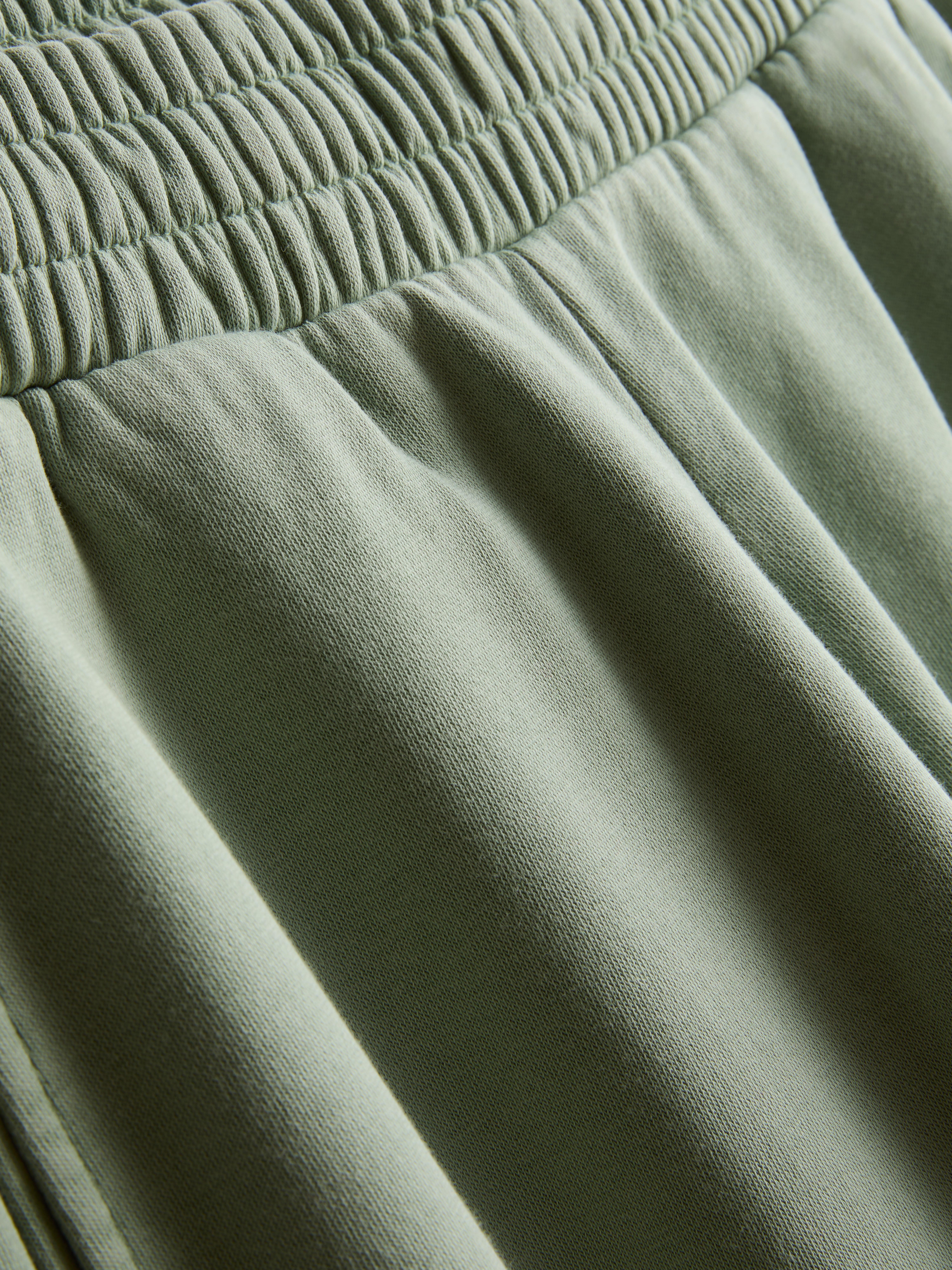 Women's Green Cotton Rich Wide Leg Sweatpants