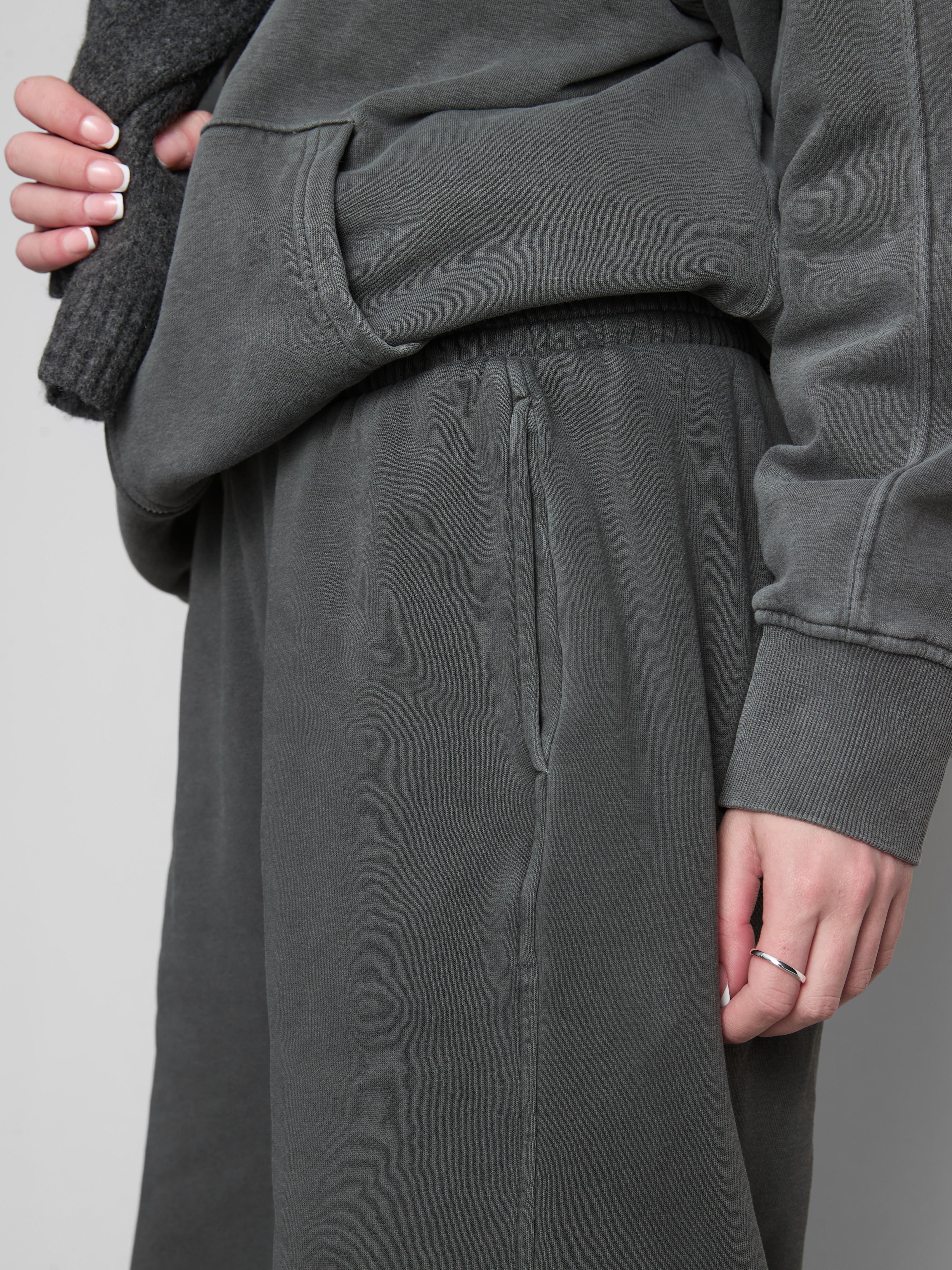 Women's Charcoal Cotton Rich Wide Leg Sweatpants