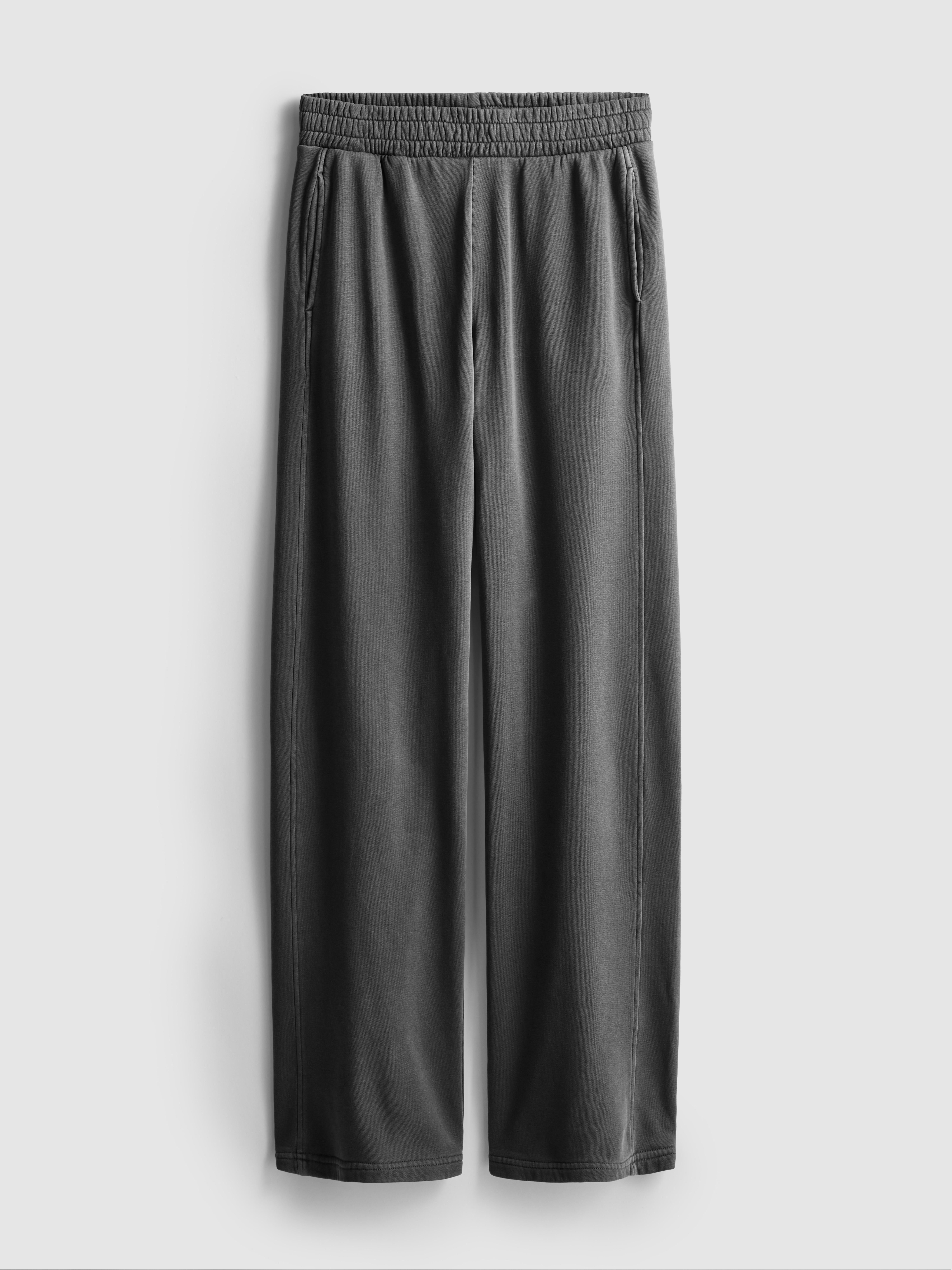 Women's Charcoal Cotton Rich Wide Leg Sweatpants