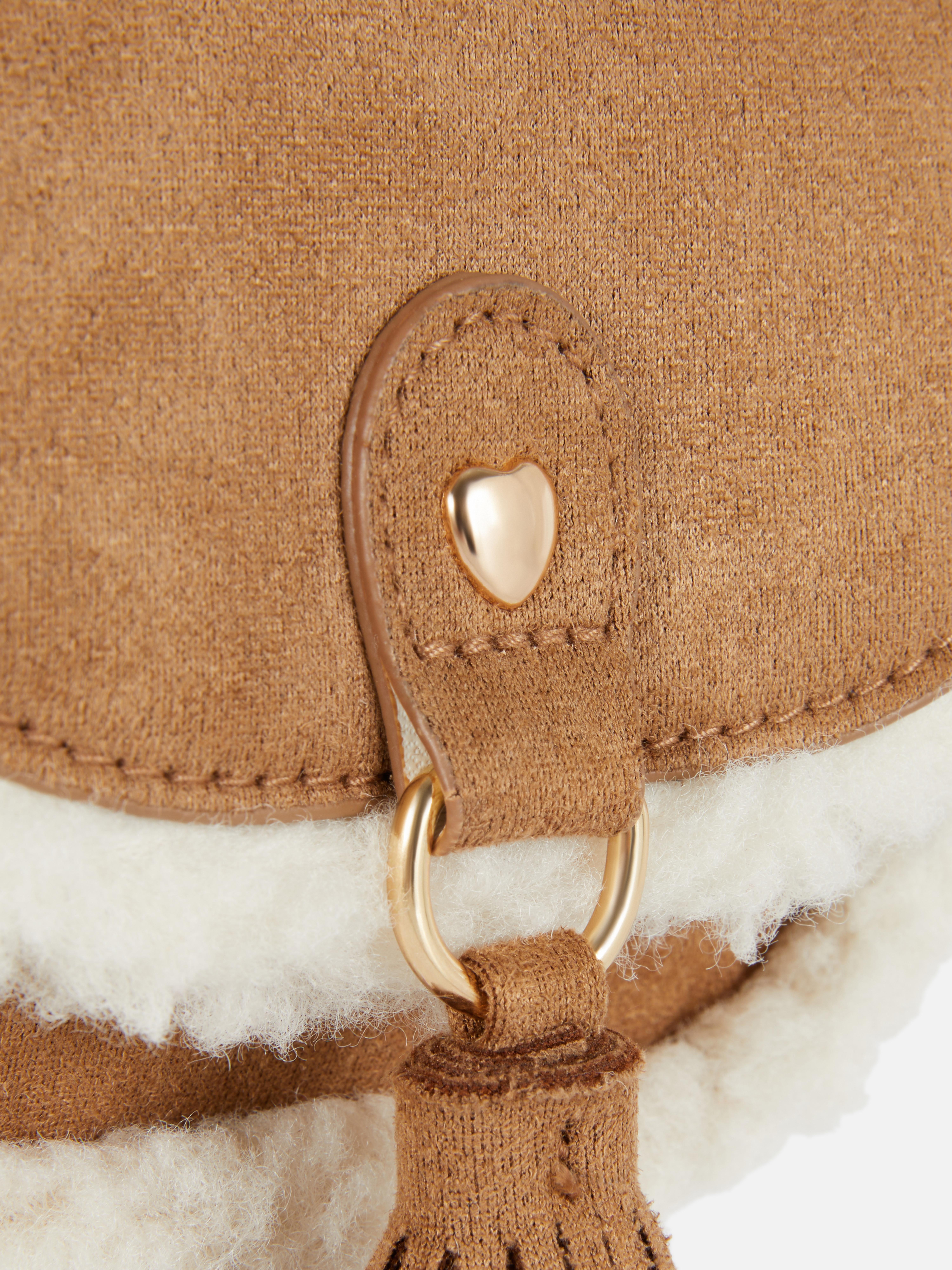 The Edit Faux Fur Trim Crossbody Bag