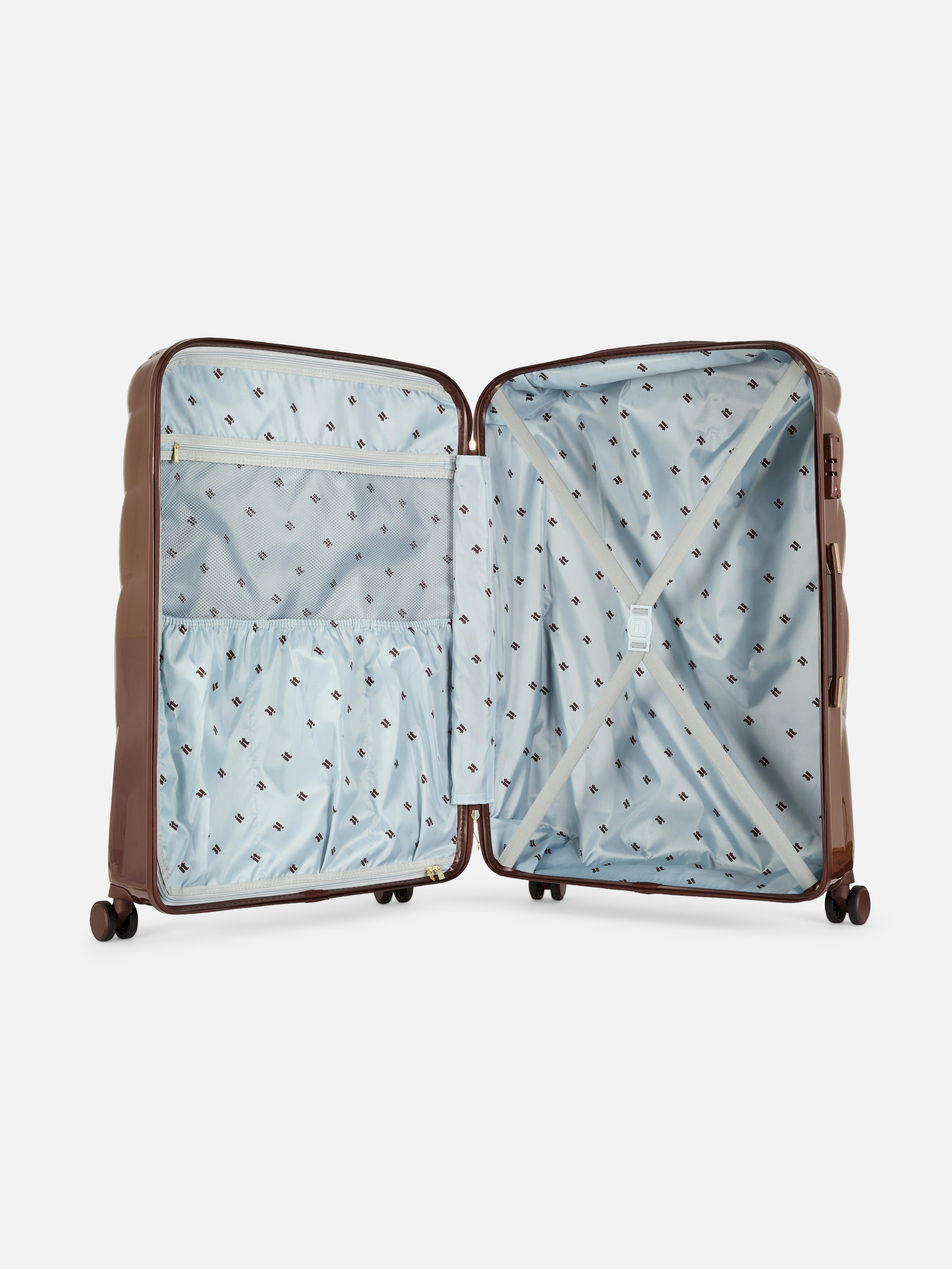 It Luggage Hard-Shell Chevron Suitcase