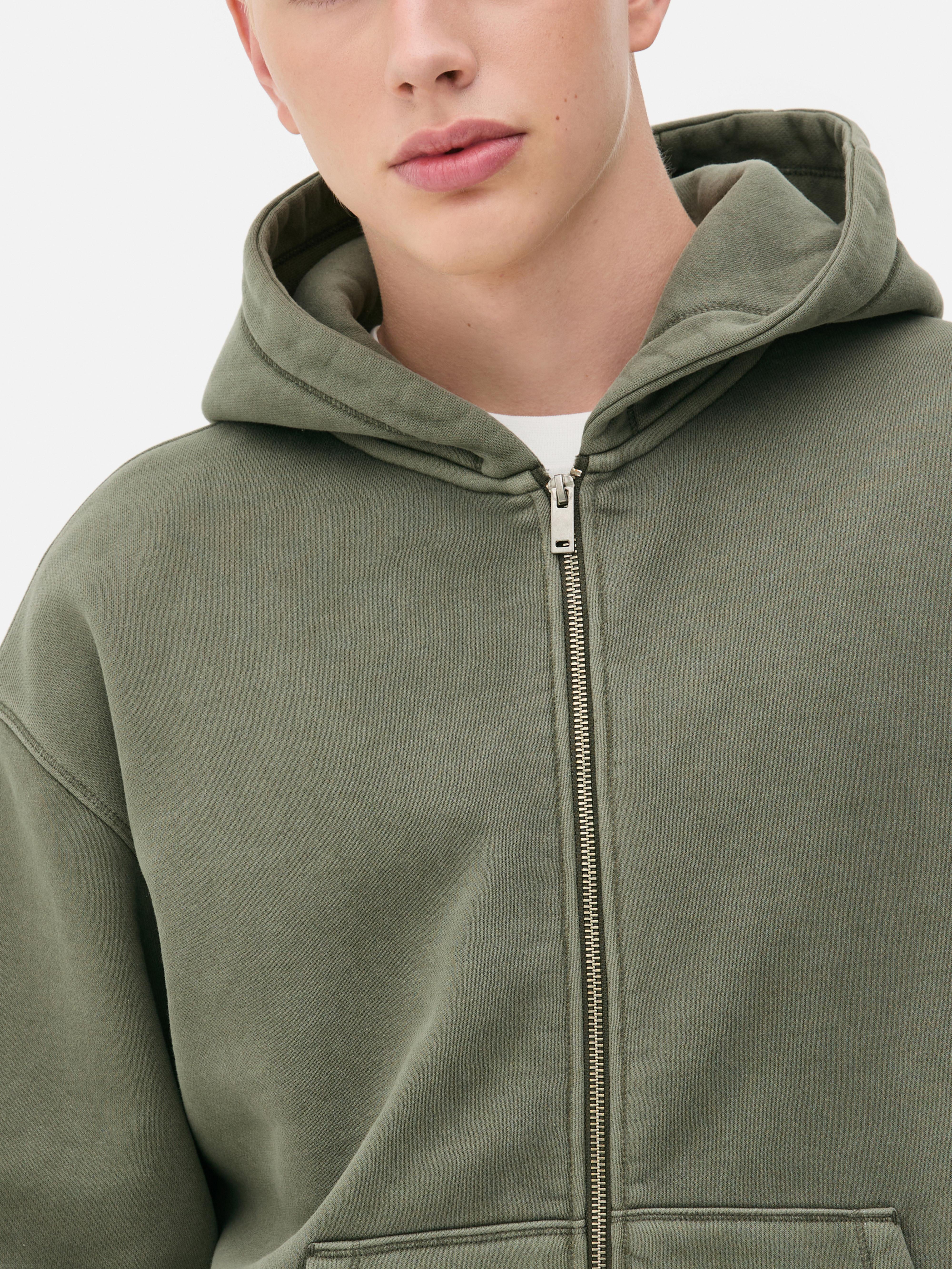 Washed Zip-Up Hoodie