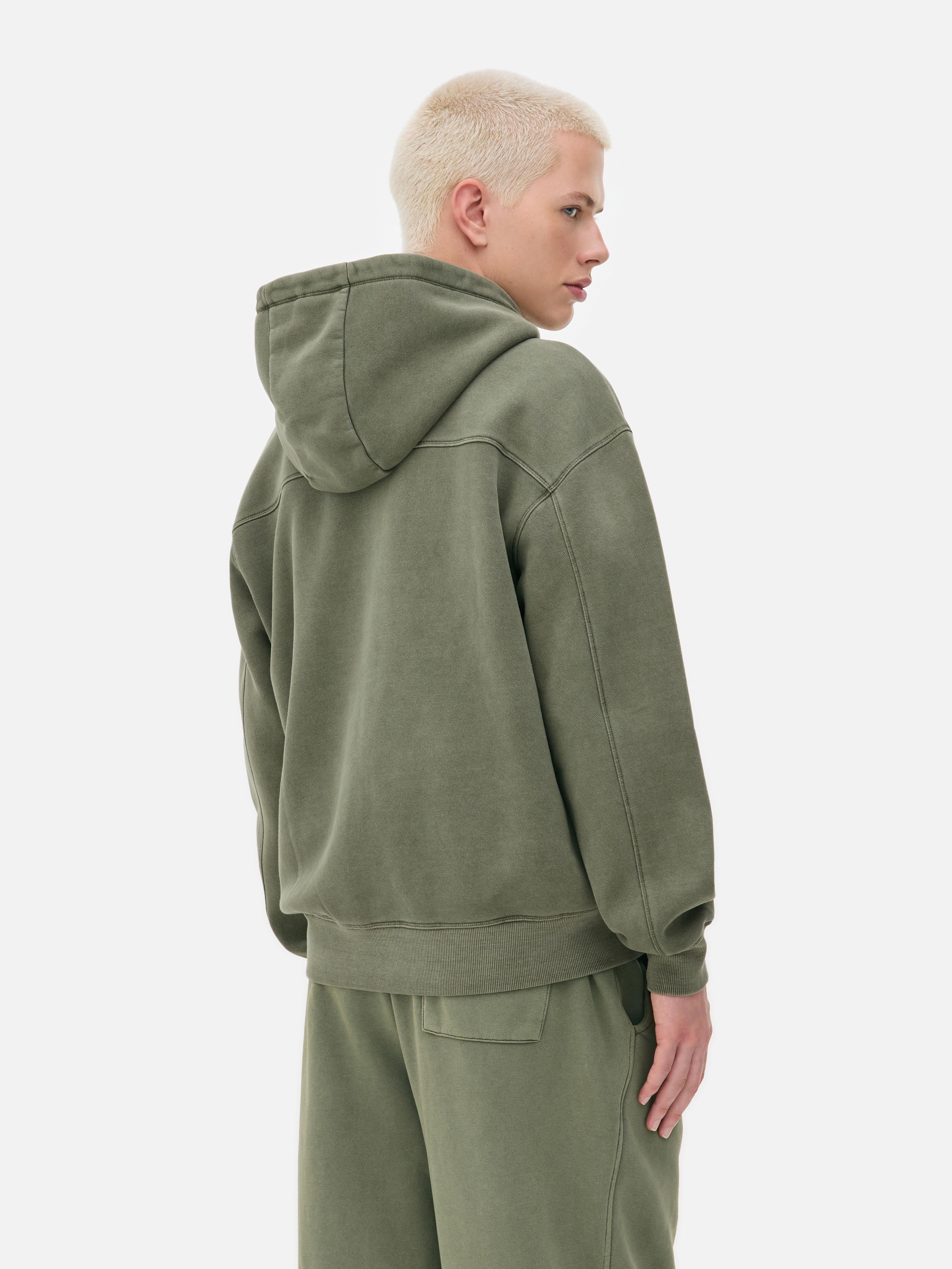 Washed Zip-Up Hoodie