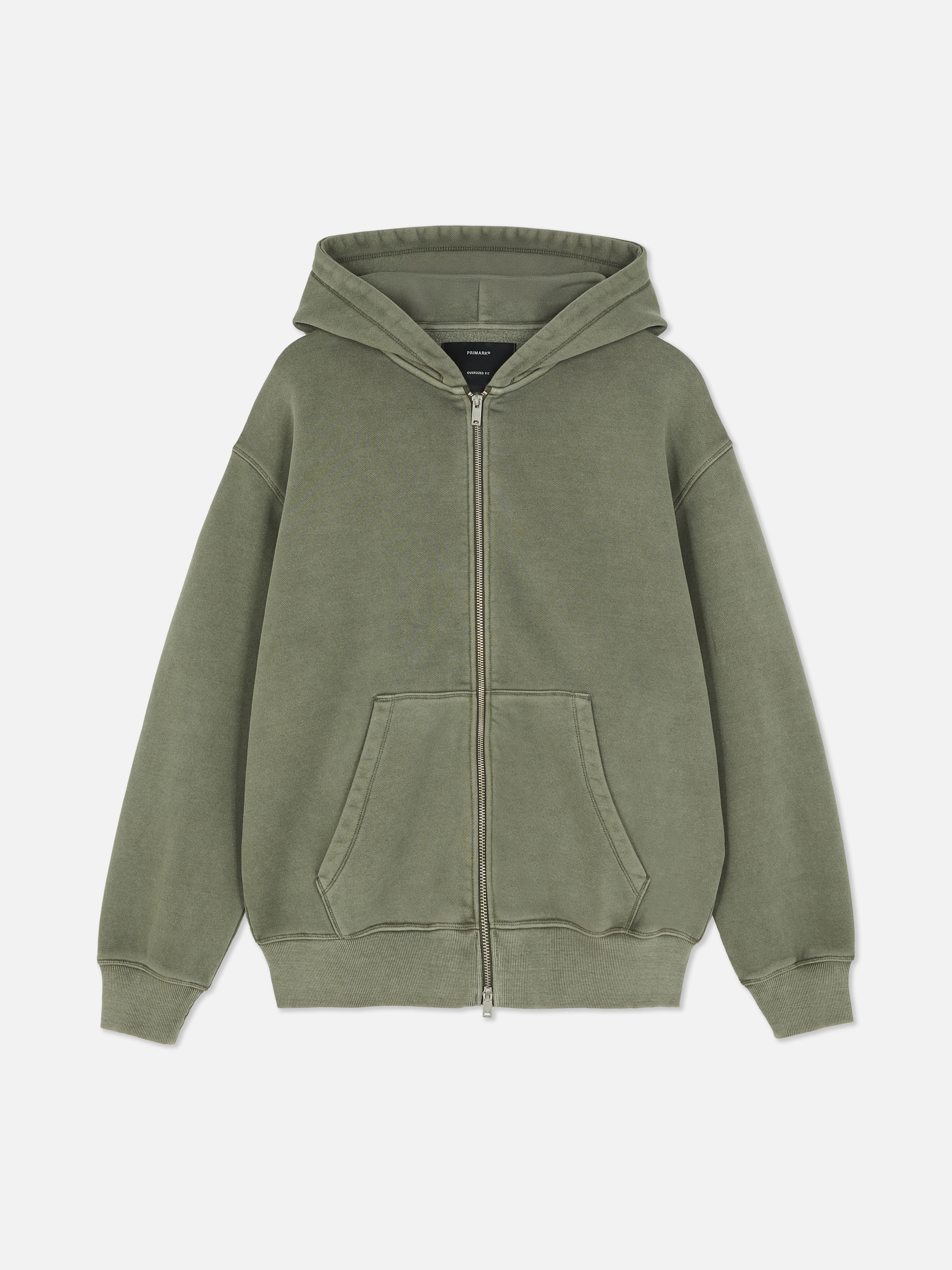 Washed Zip-Up Hoodie