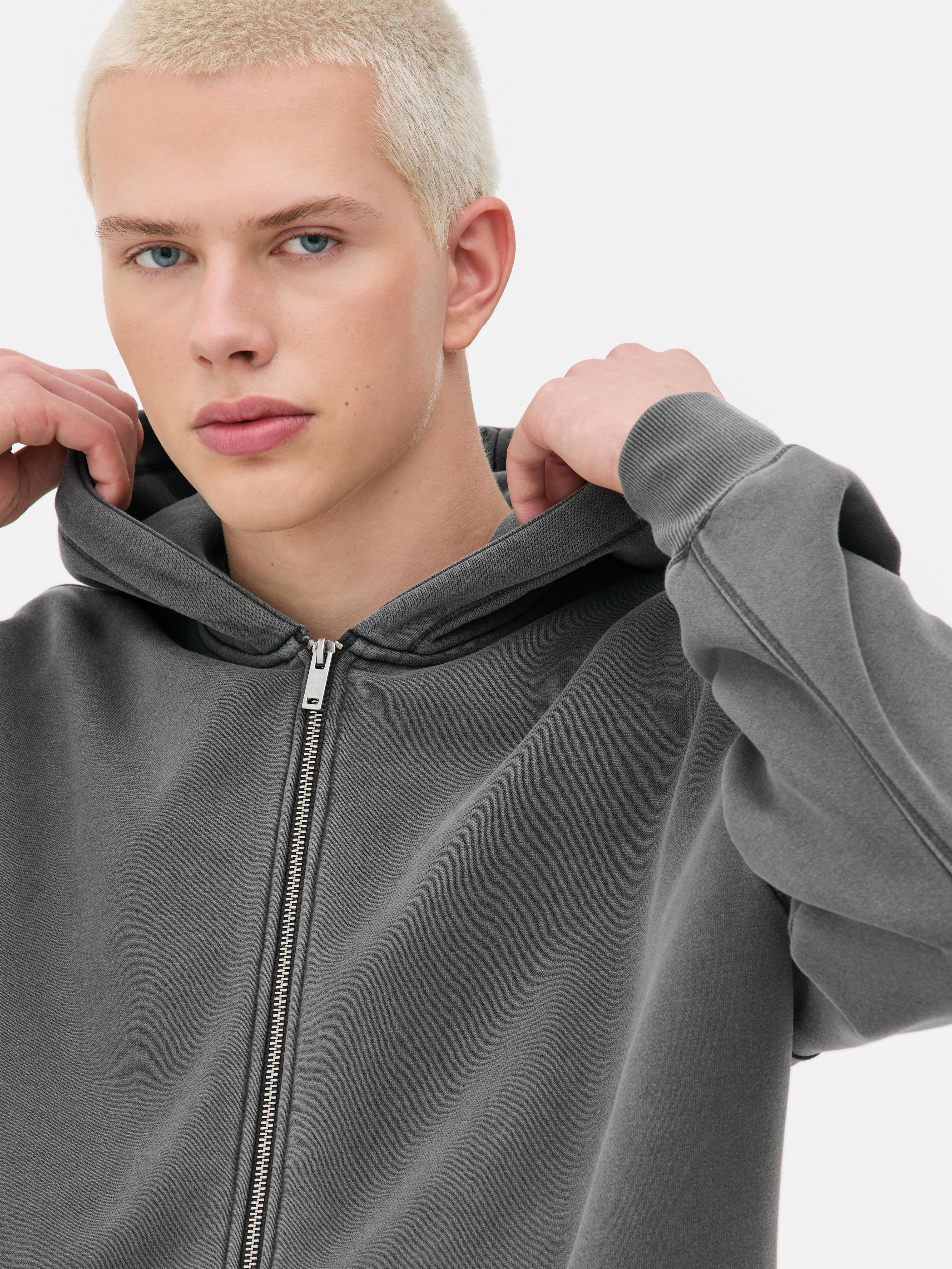 Washed Zip-Up Hoodie
