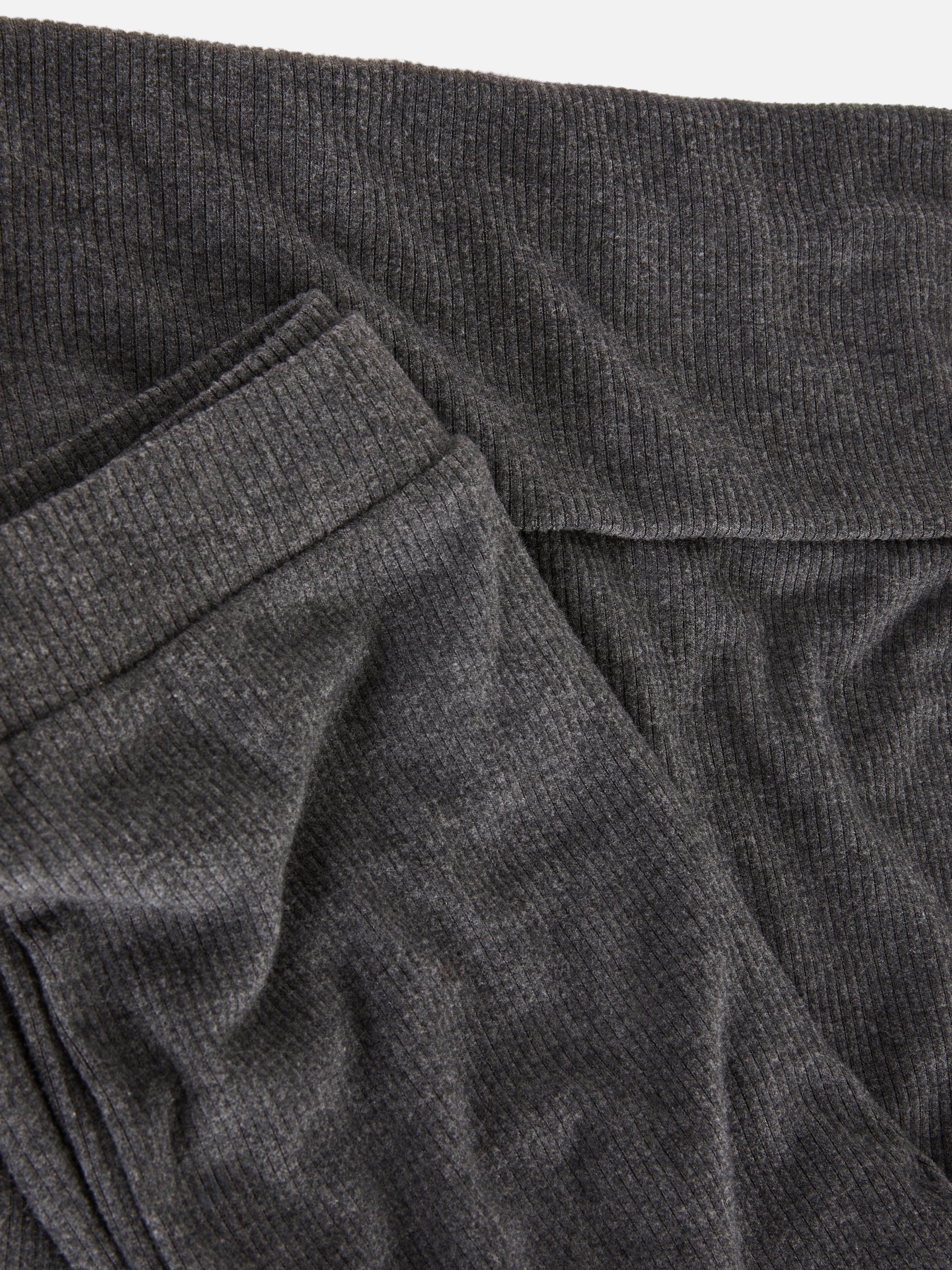 7-15yrs | Ribbed Off-the-Shoulder Jumper and Flare Leggings Set