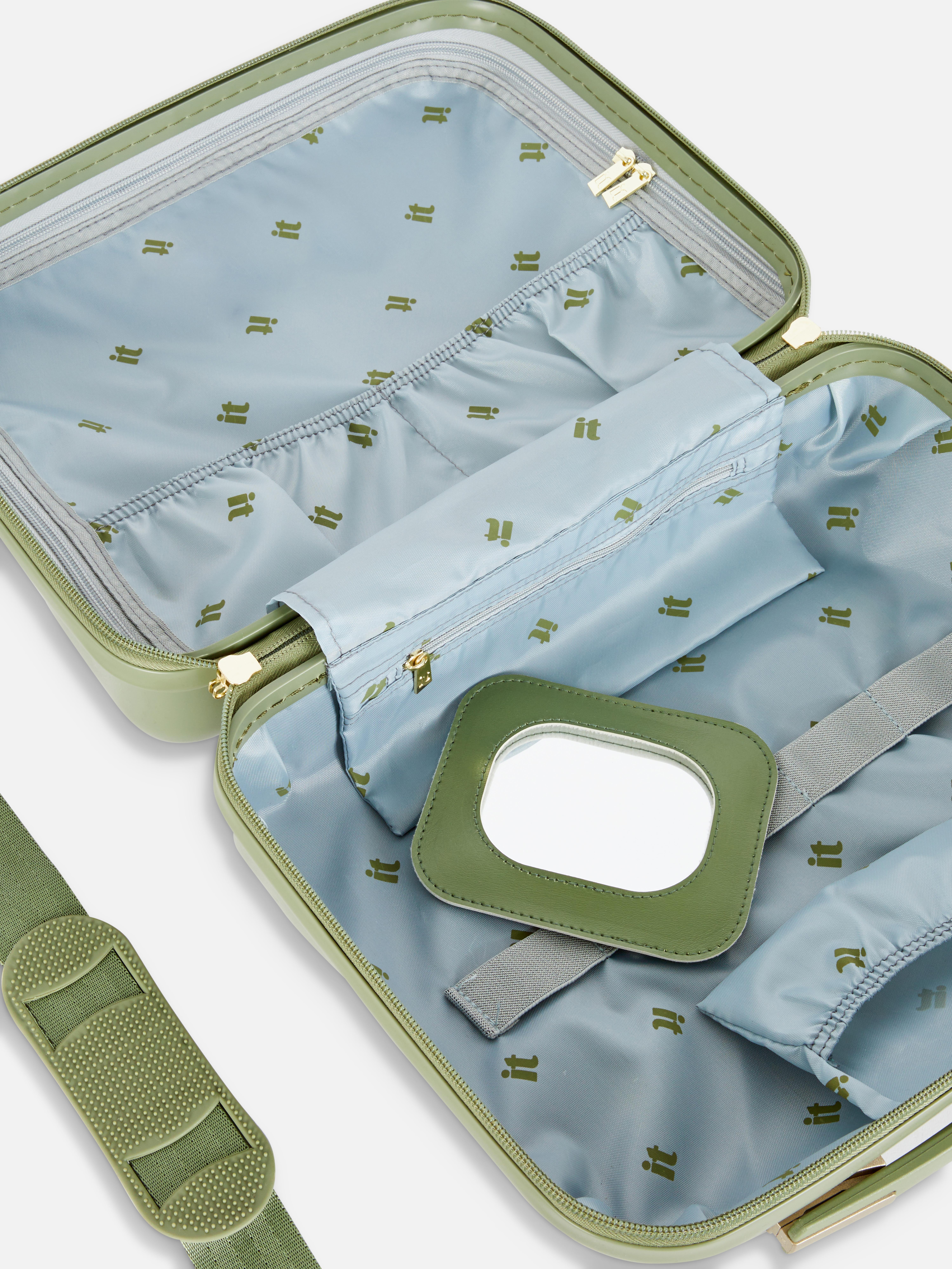 Estuche de maquillaje rígido de espiga de It Luggage