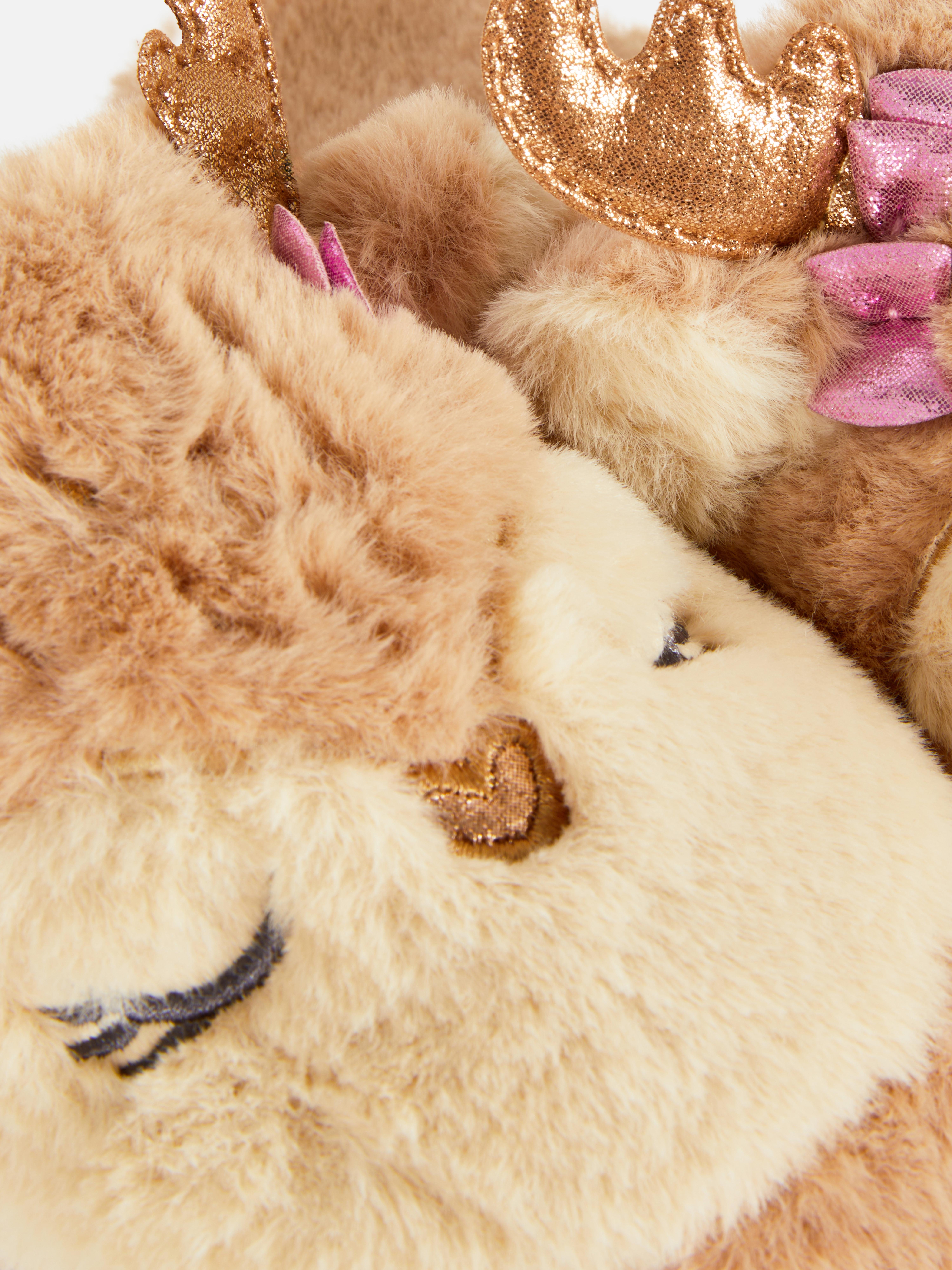 Reindeer Fluffy Slippers
