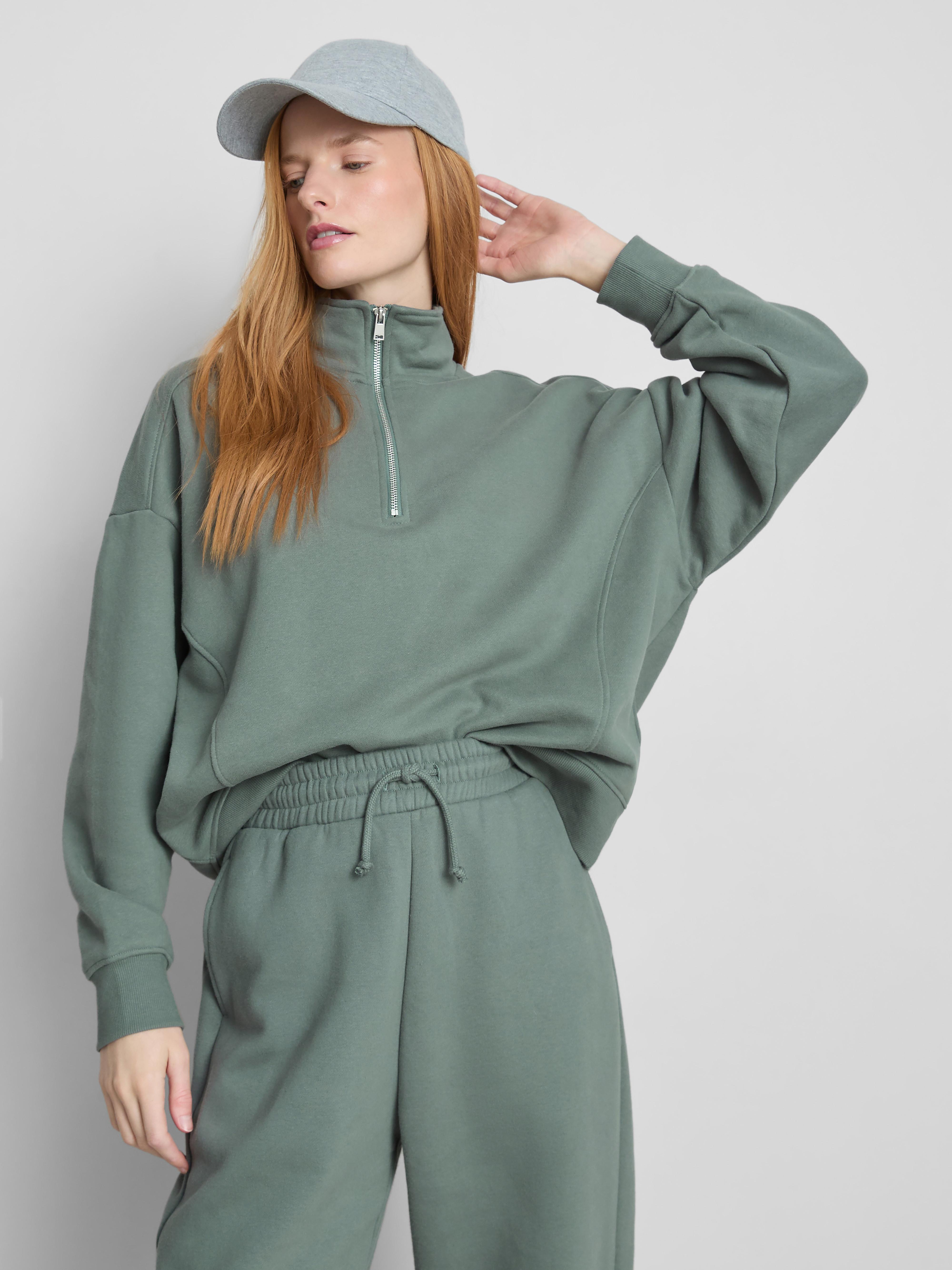 Cotton Rich Half Zip Sweatshirt