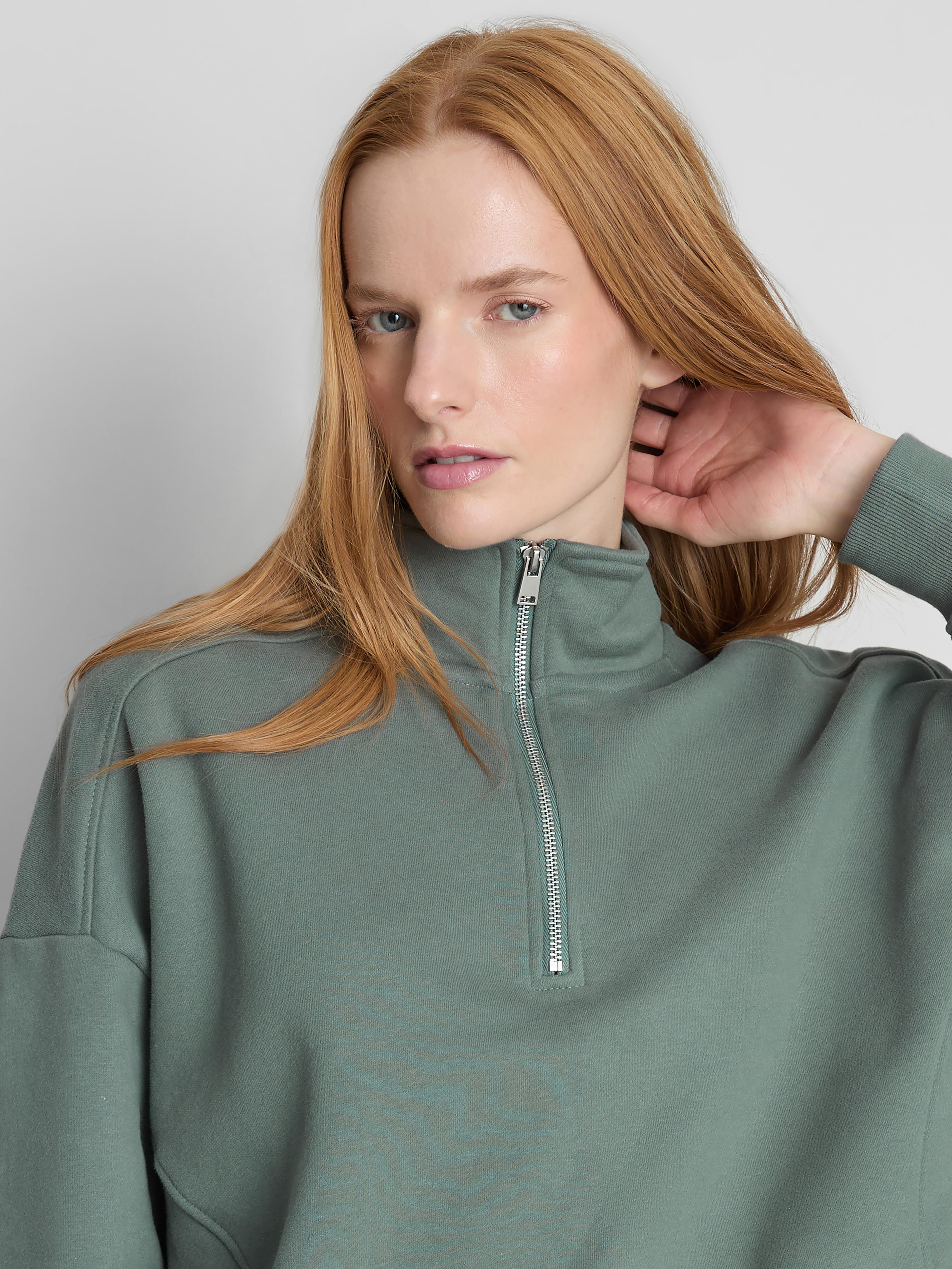 Cotton Rich Half Zip Sweatshirt