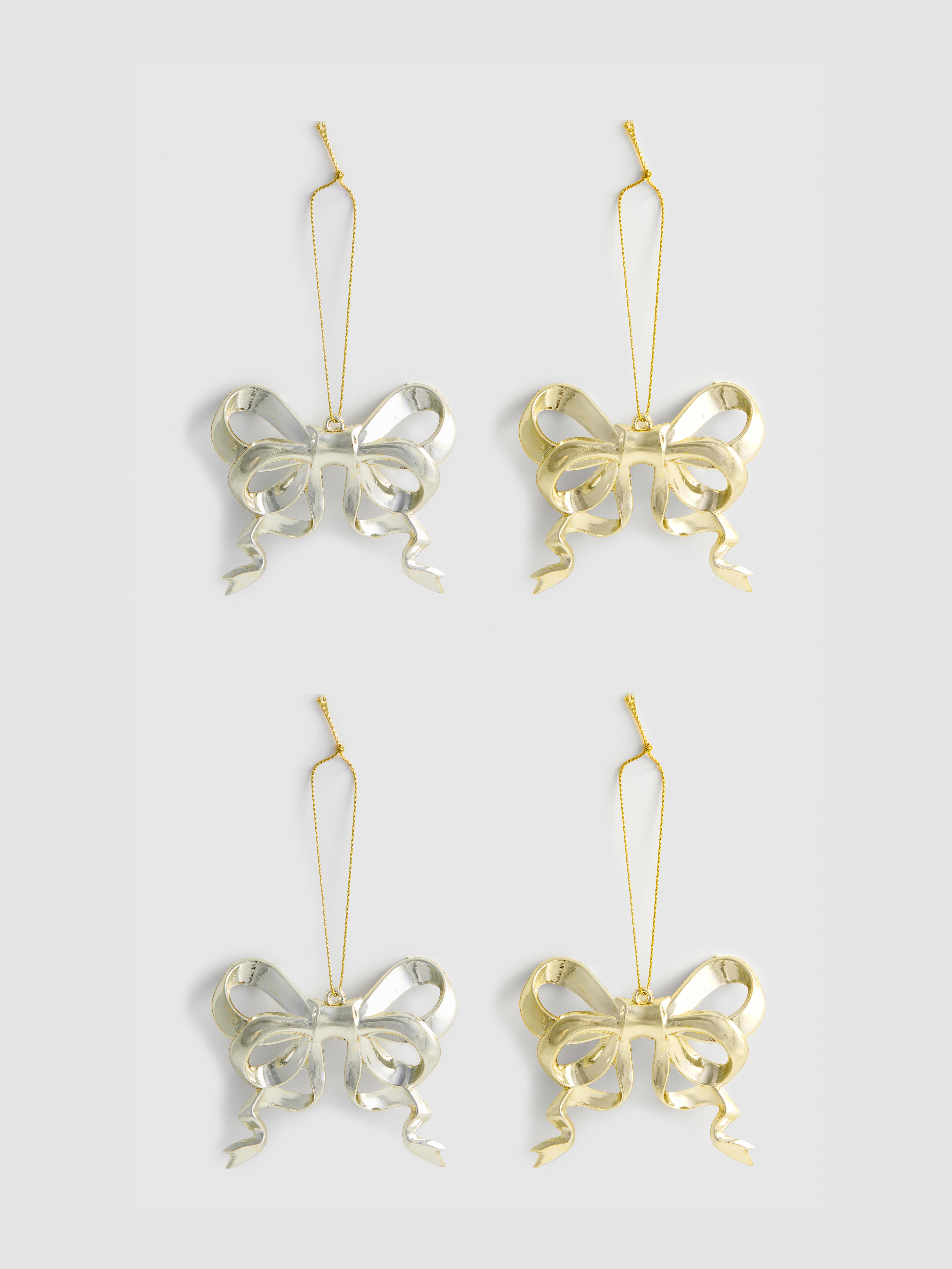 4pk Bow Hanging Decorations