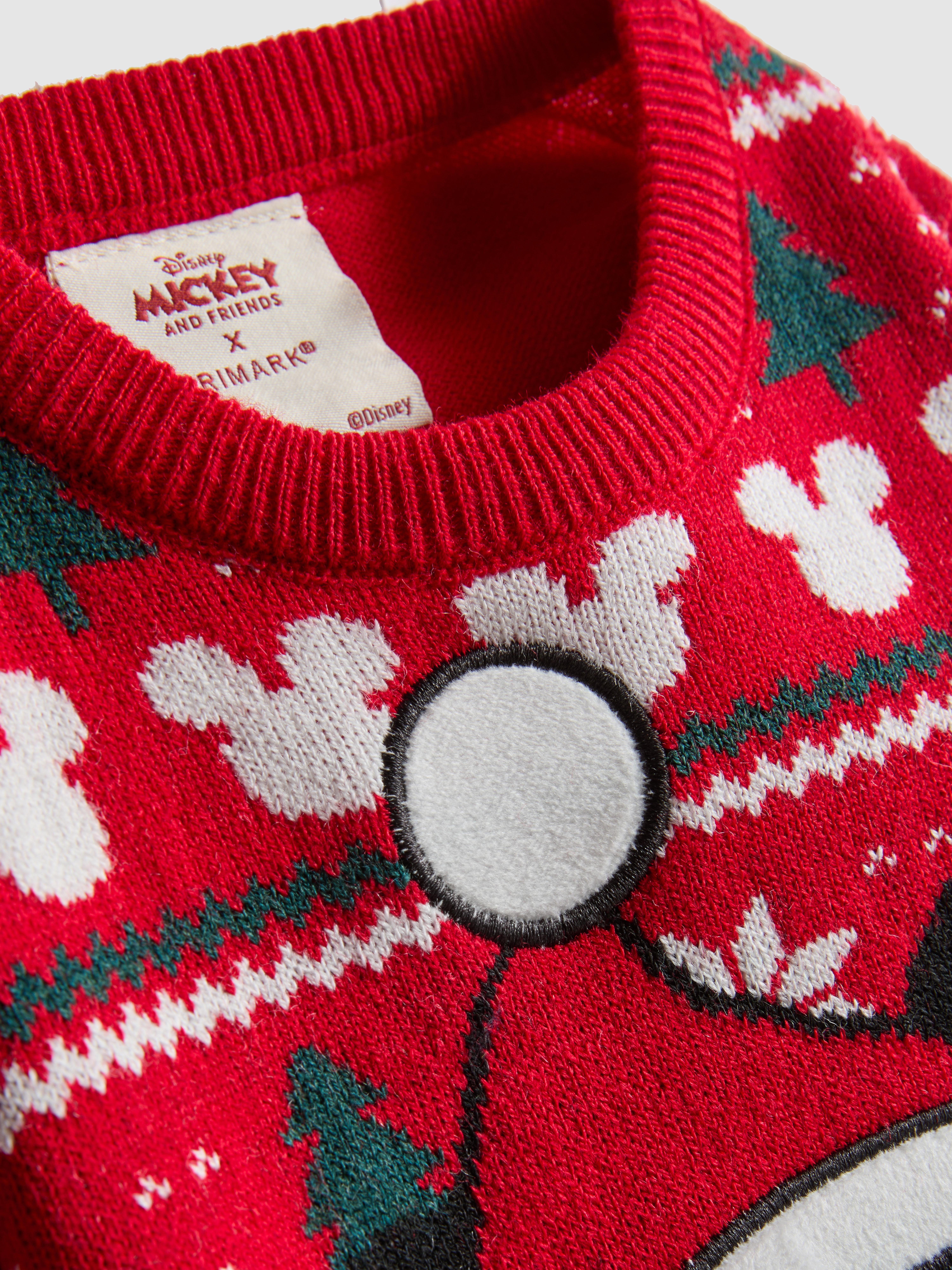 0-24mths | Baby's Disney's Mickey Mouse Fair Isle Family Christmas Jumper