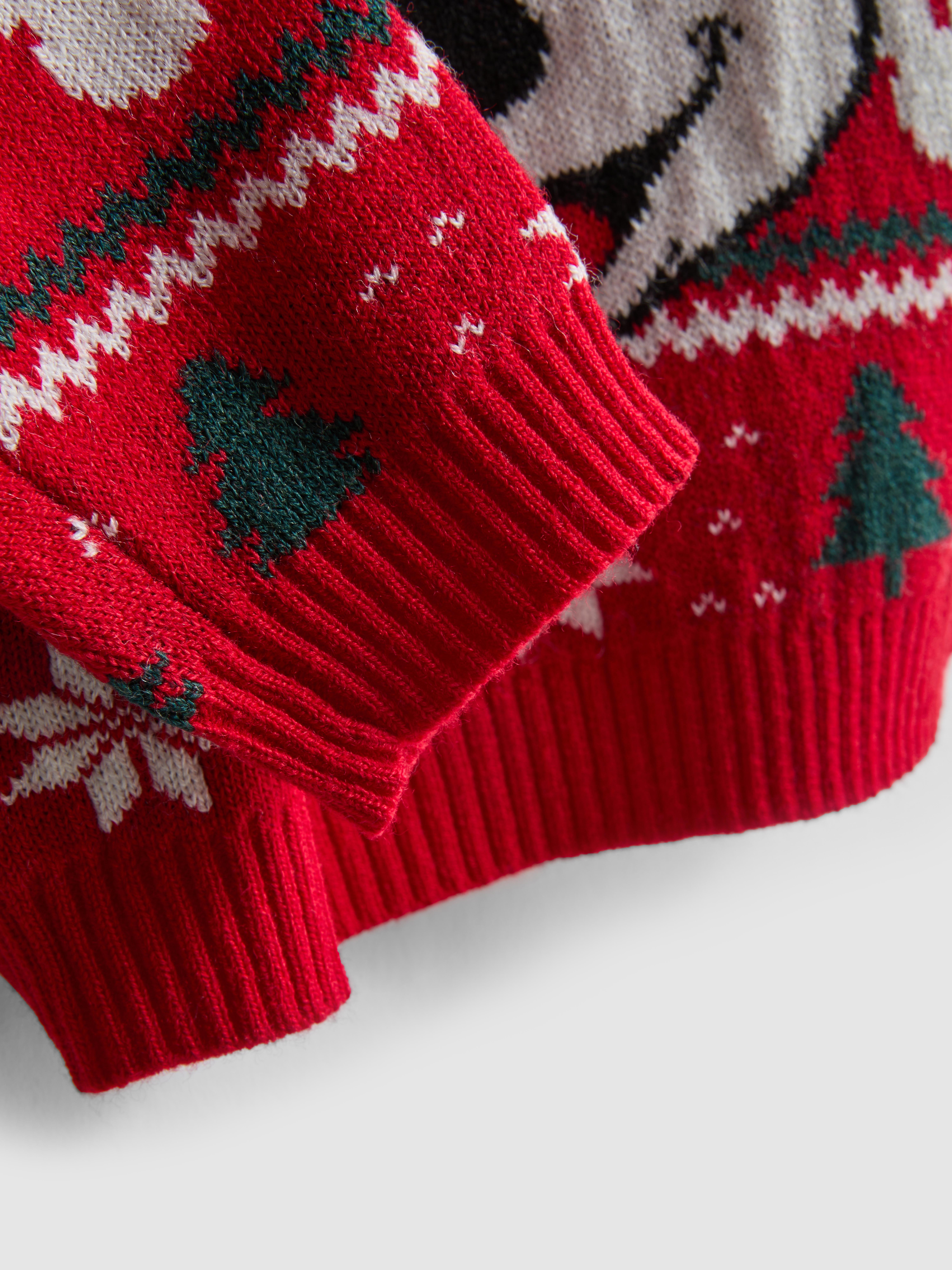 0-24mths | Baby's Disney's Mickey Mouse Fair Isle Family Christmas Jumper