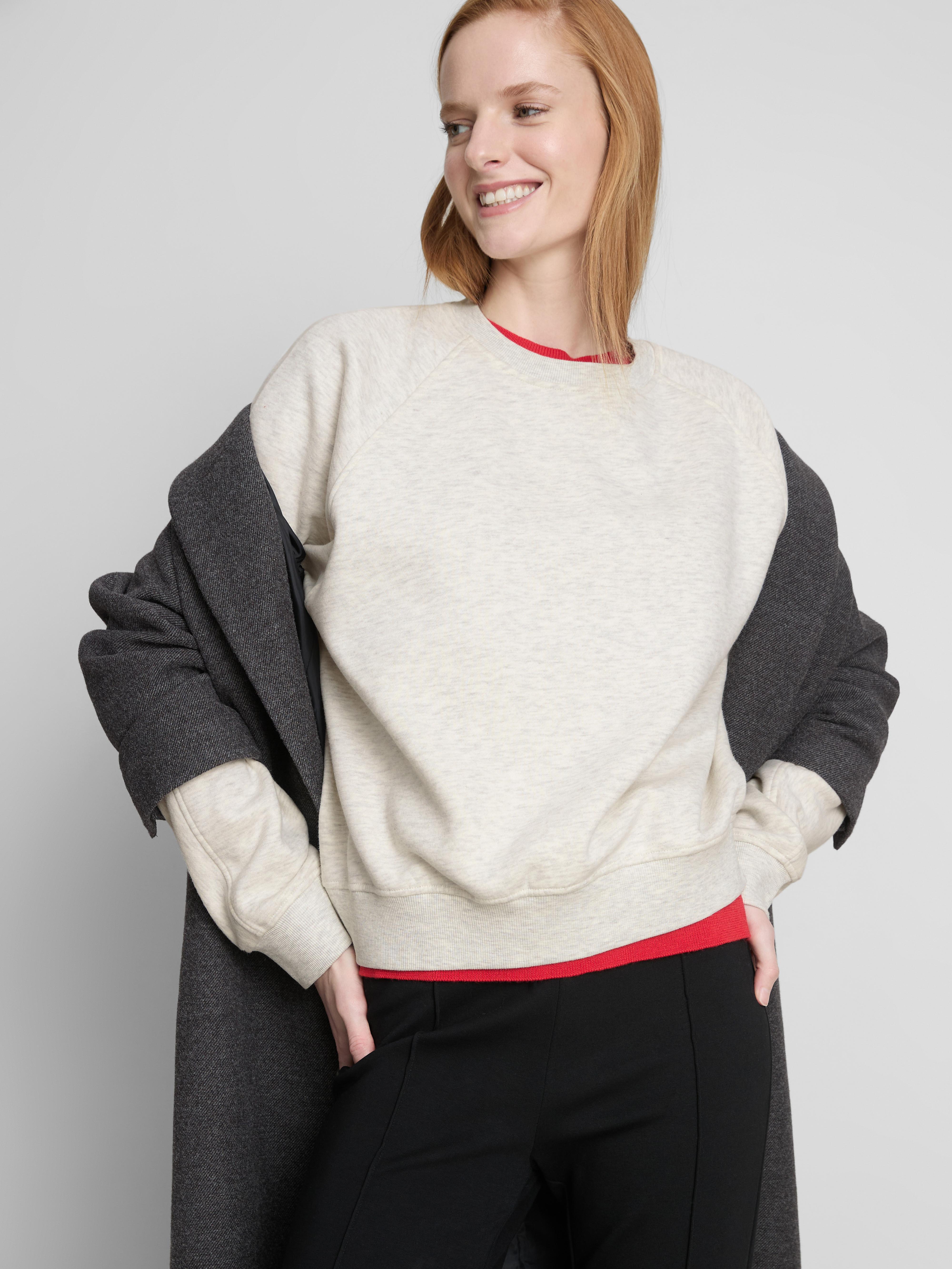 Women's Oatmeal Cotton Rich Relaxed Sweatshirt