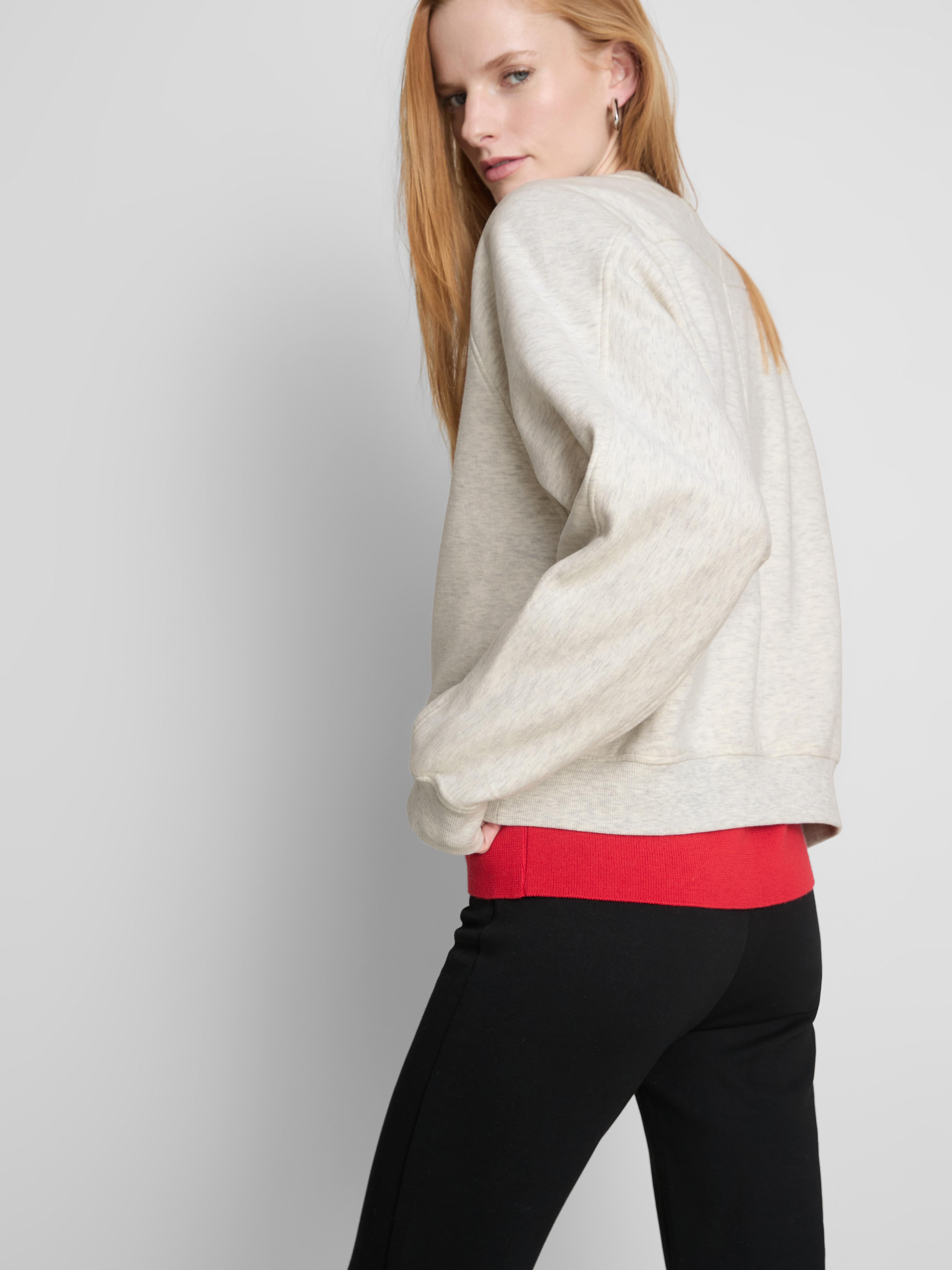 Women's Oatmeal Cotton Rich Relaxed Sweatshirt