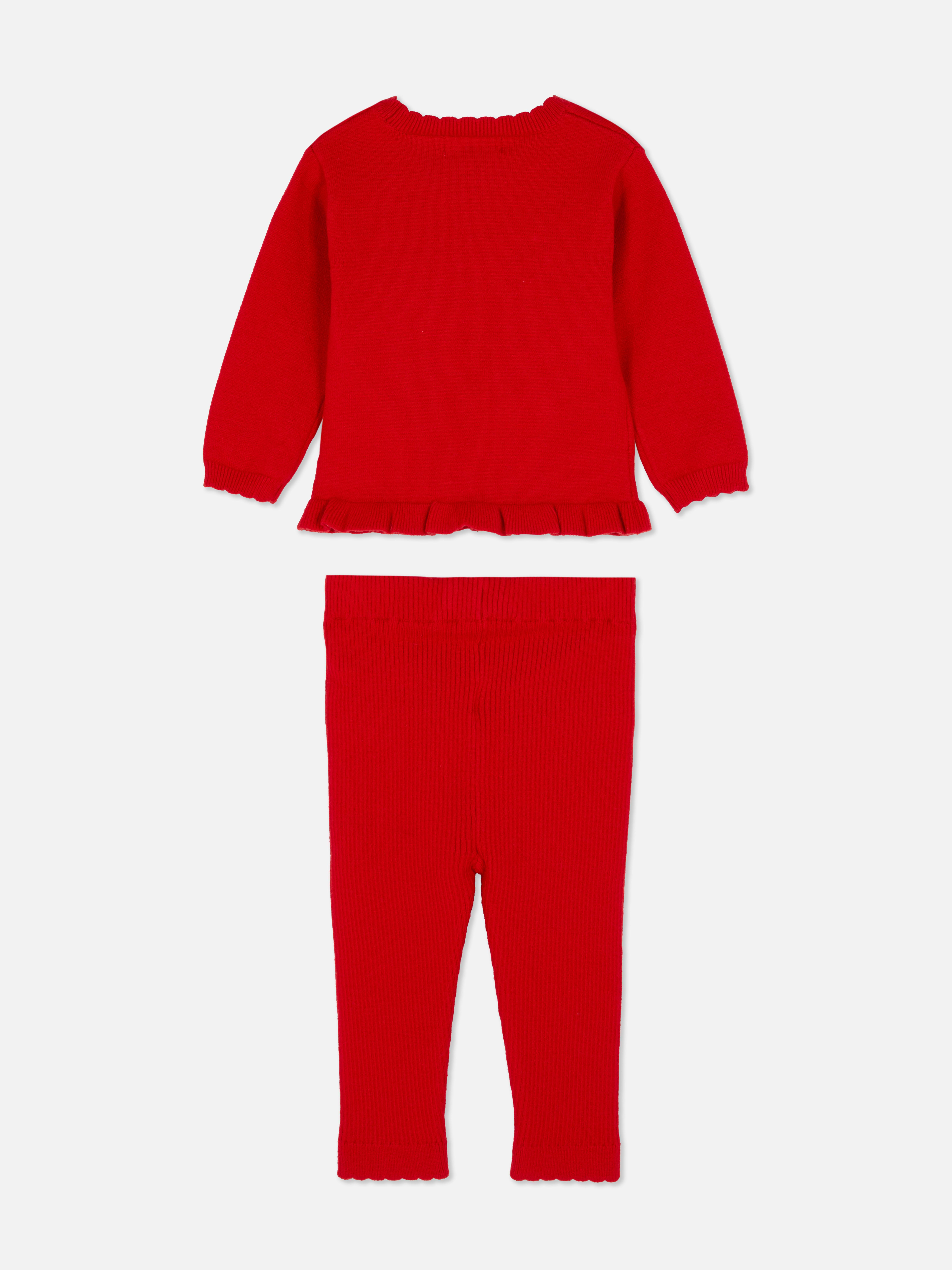0-36mths | Bow Jumper and Knit Leggings Set