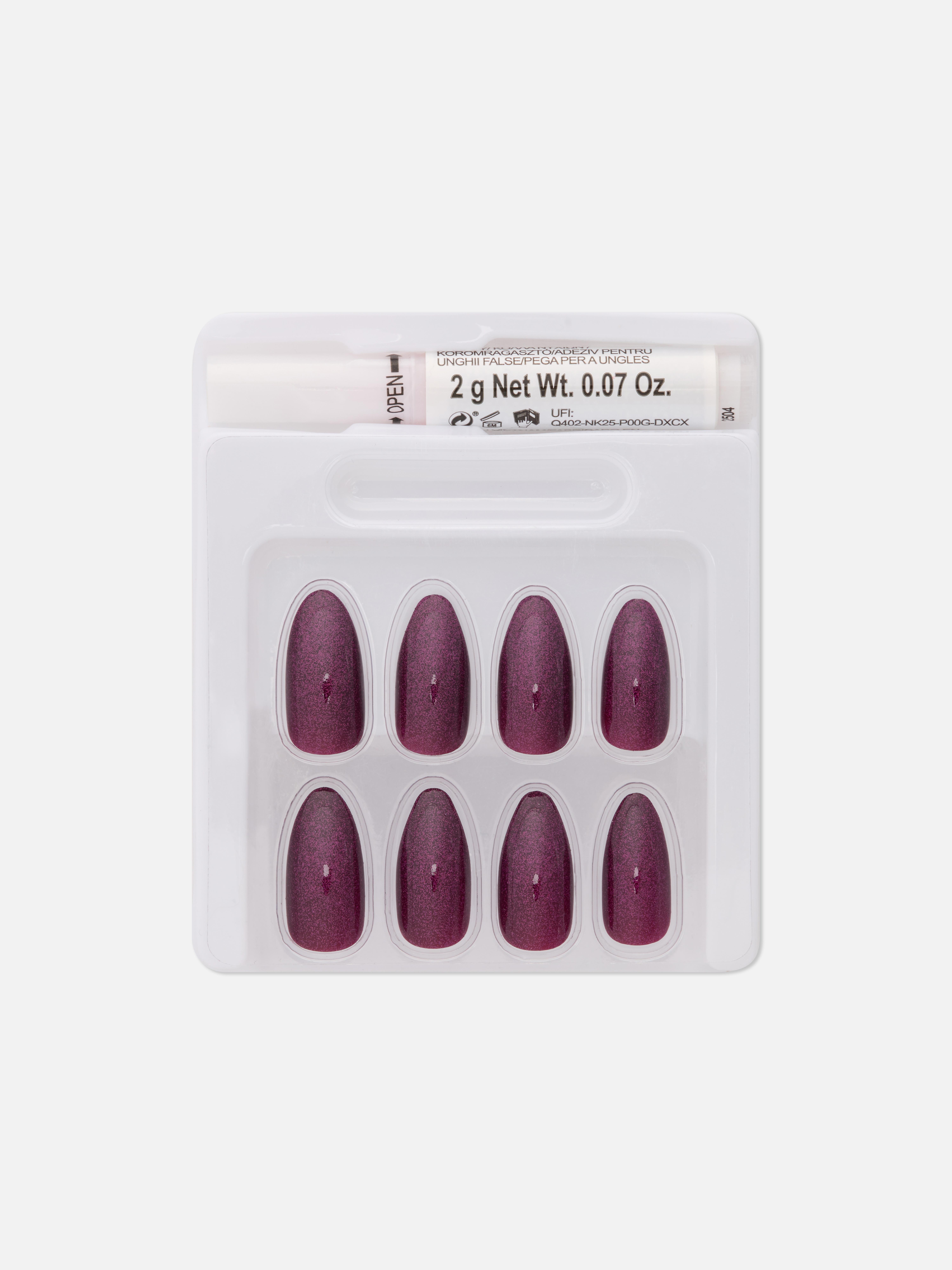 PS... Pointed Glitter False Nails