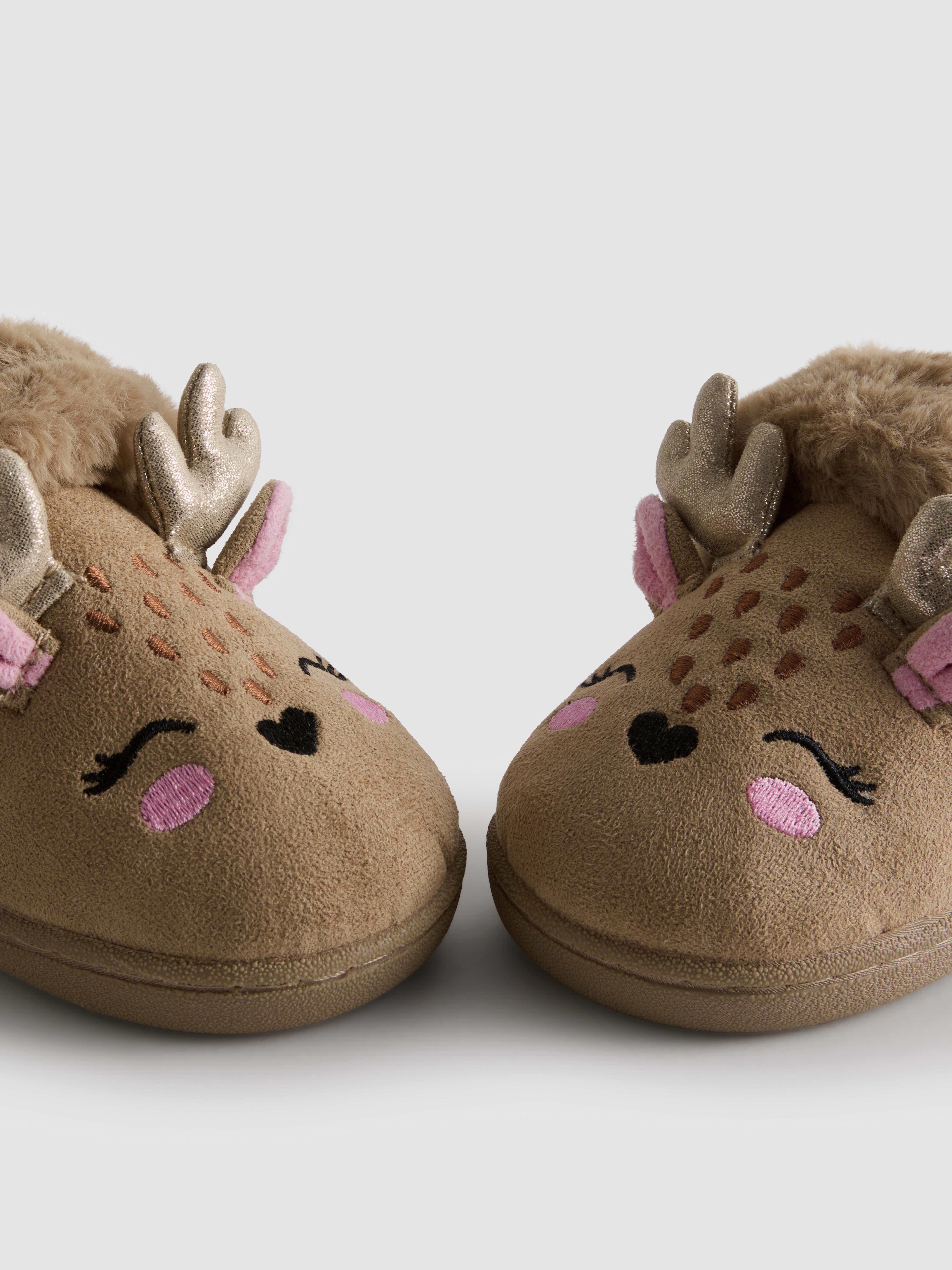 Christmas Reindeer Cupsole Slippers