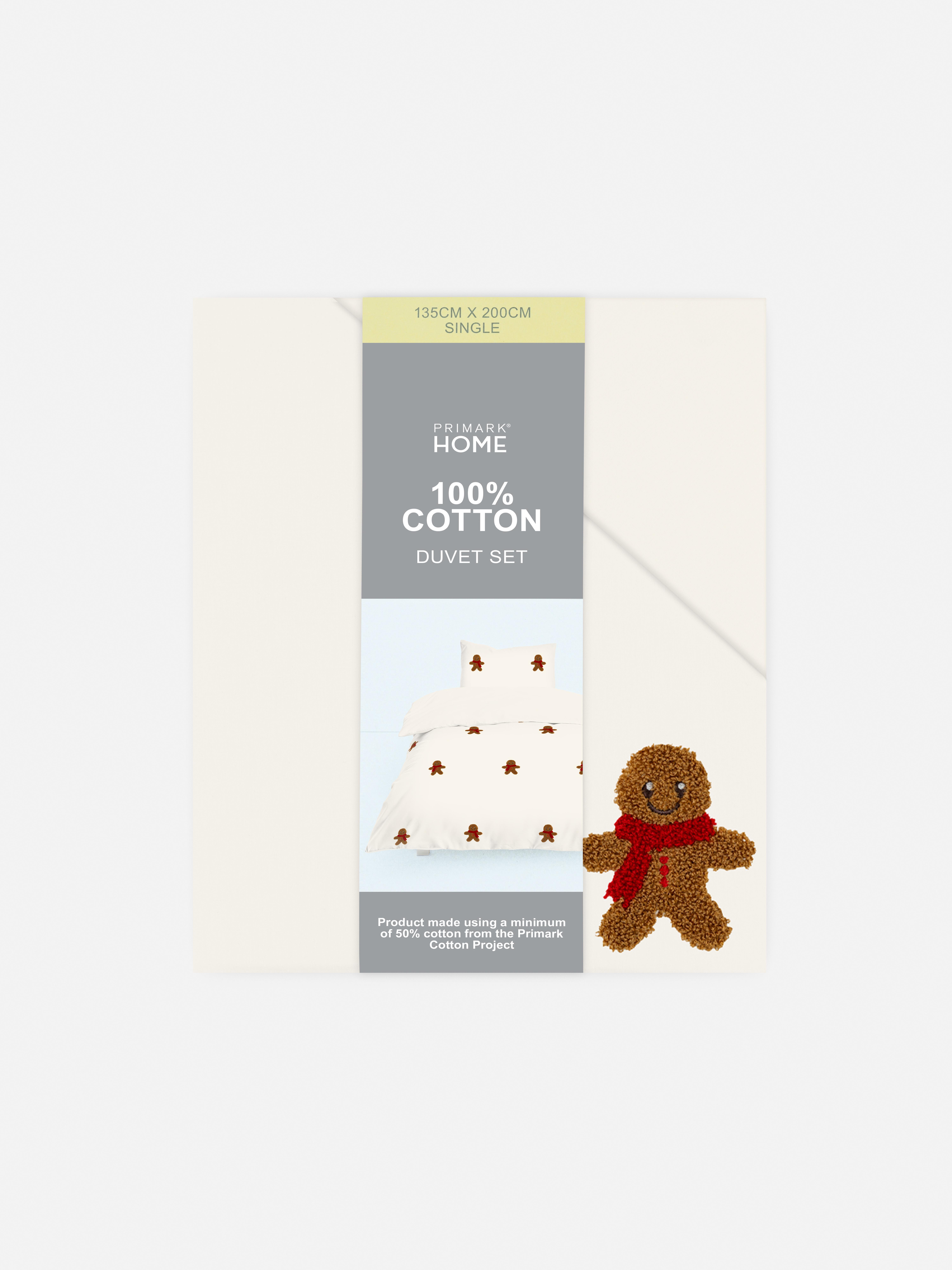Tufted Gingerbread Single Duvet Cover Set