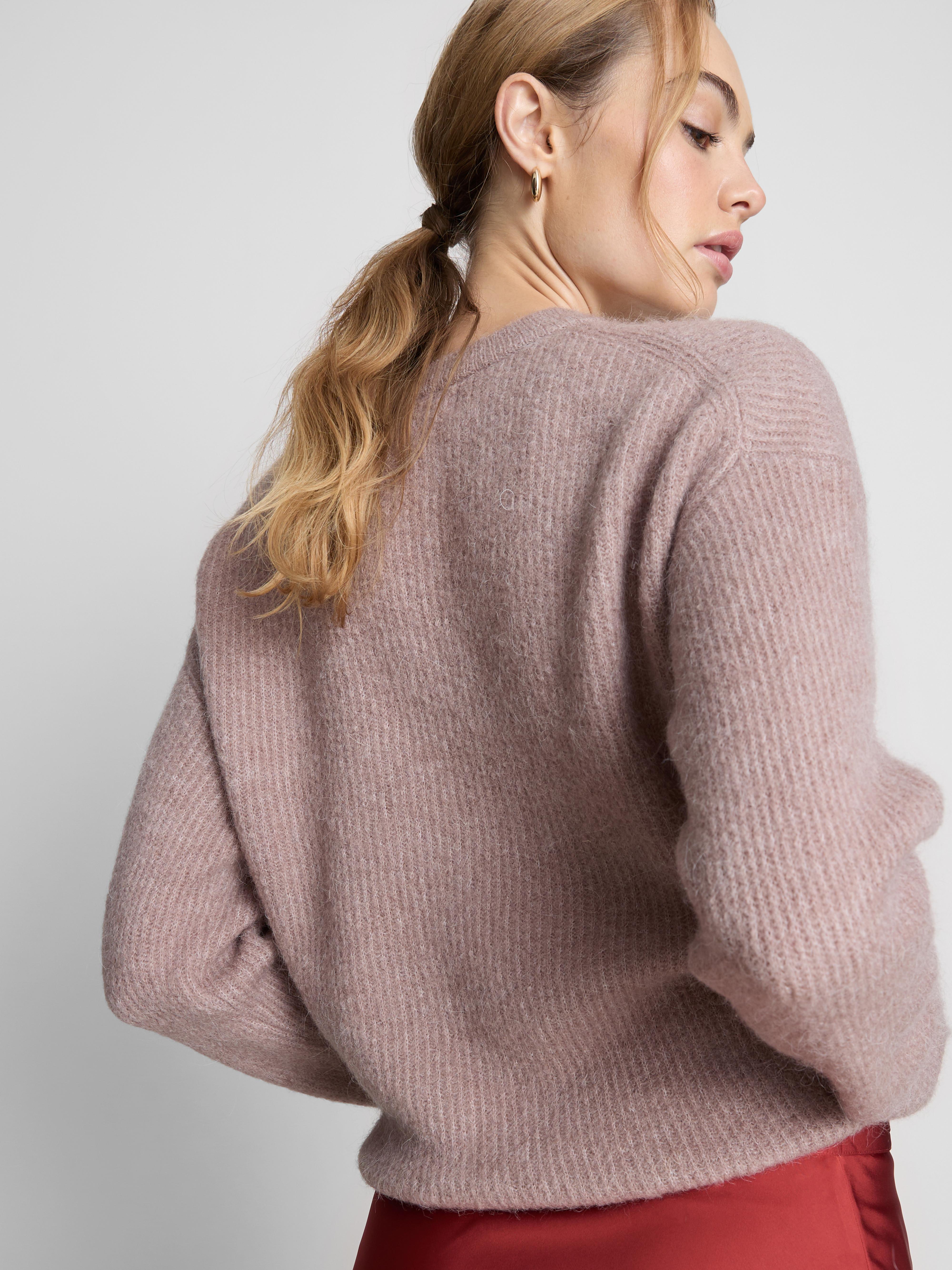 „The Edit“ Pullover mit geripptem Rundhalsausschnitt