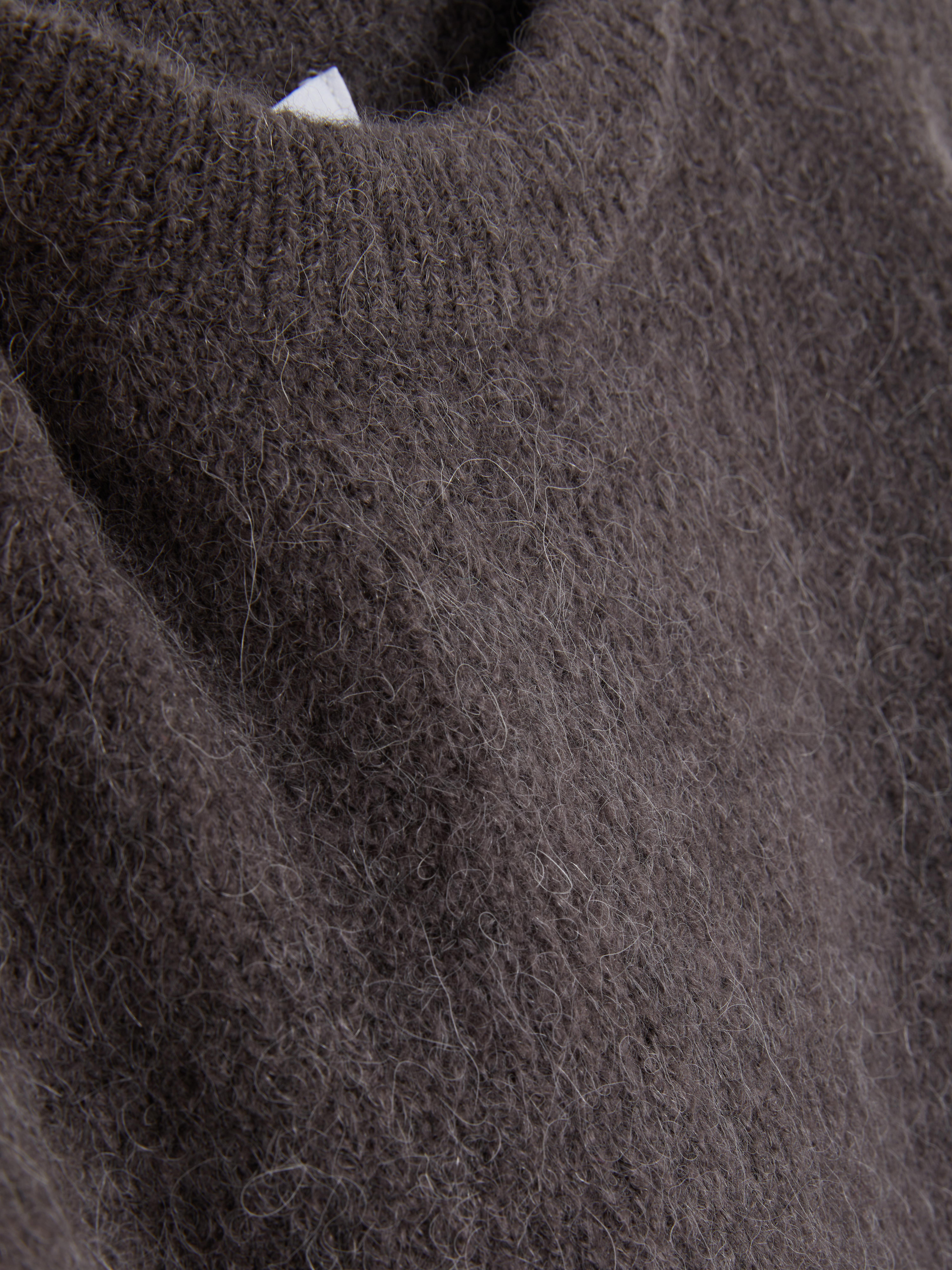 Women's Gray The Edit Ribbed Crew Neck Sweate