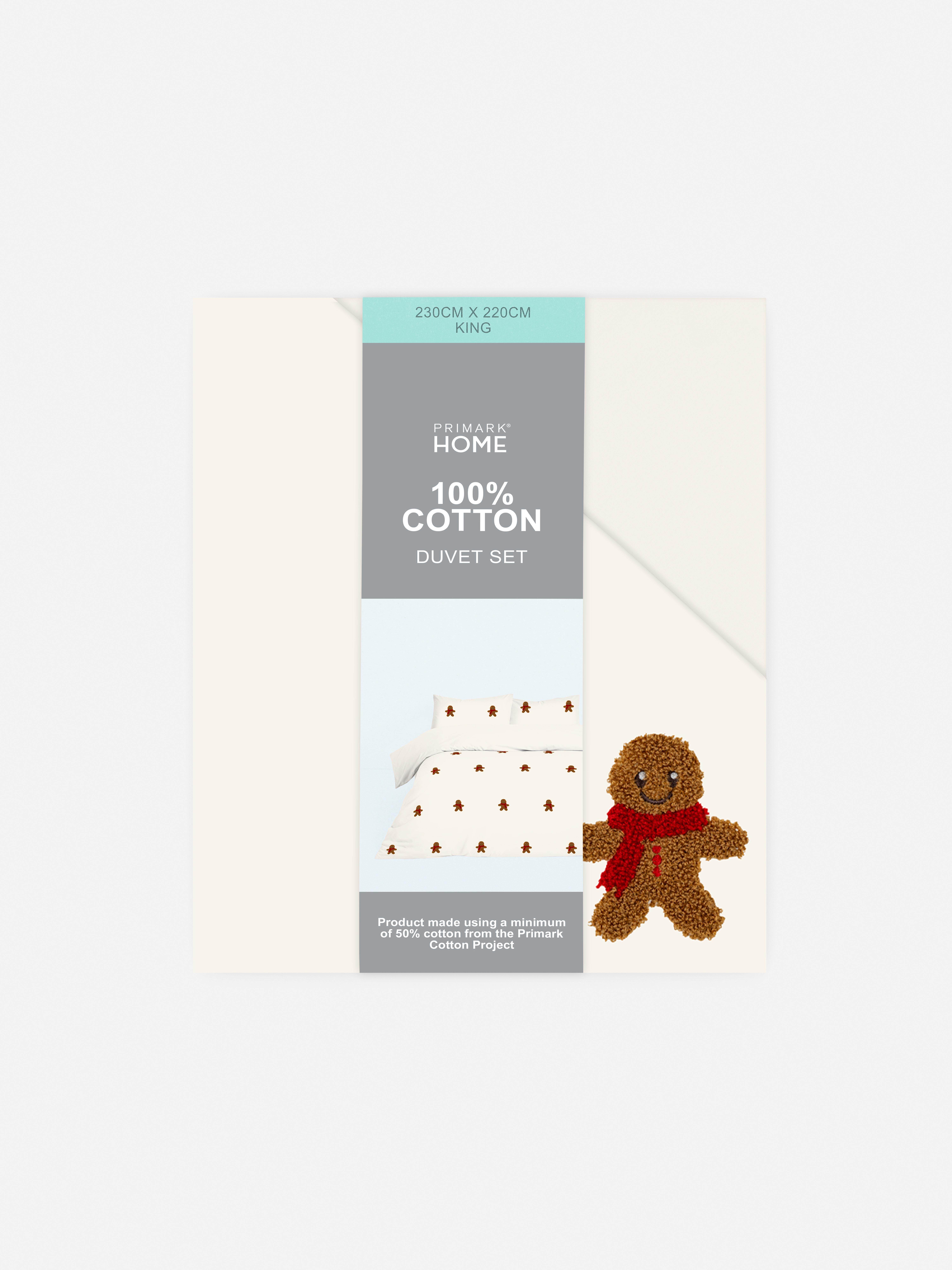 Tufted Gingerbread King Duvet Cover Set